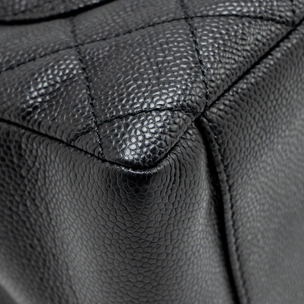 CHANEL GRAND SHOPPING TOTE BAG CAVIAR BLACK GHW