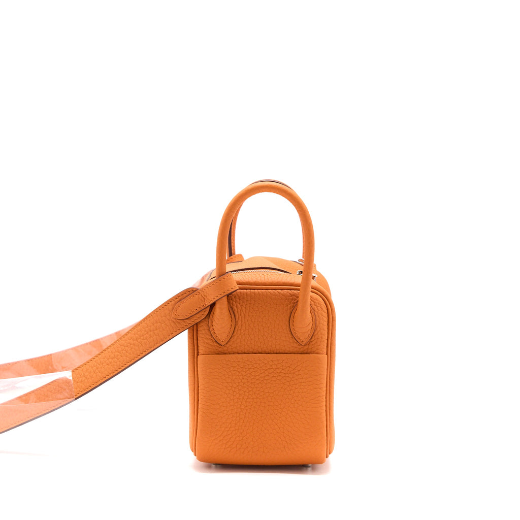 HERMES MINI LINDY CLEMENCE ORANGE SHW