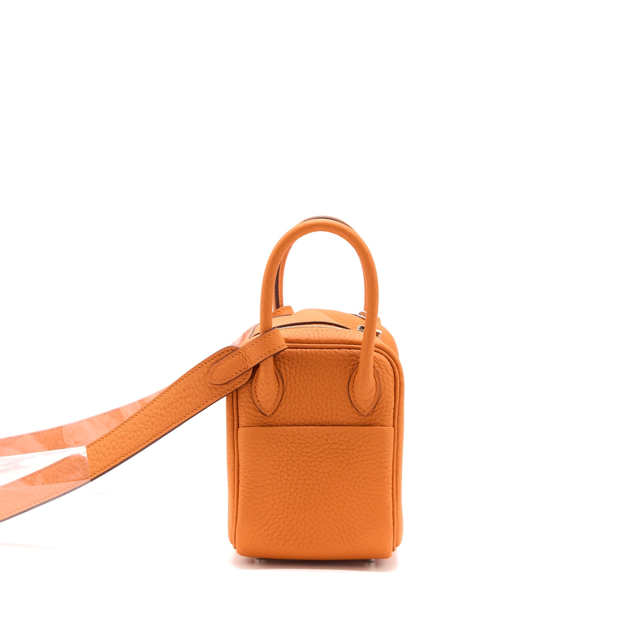 HERMES MINI LINDY CLEMENCE ORANGE SHW