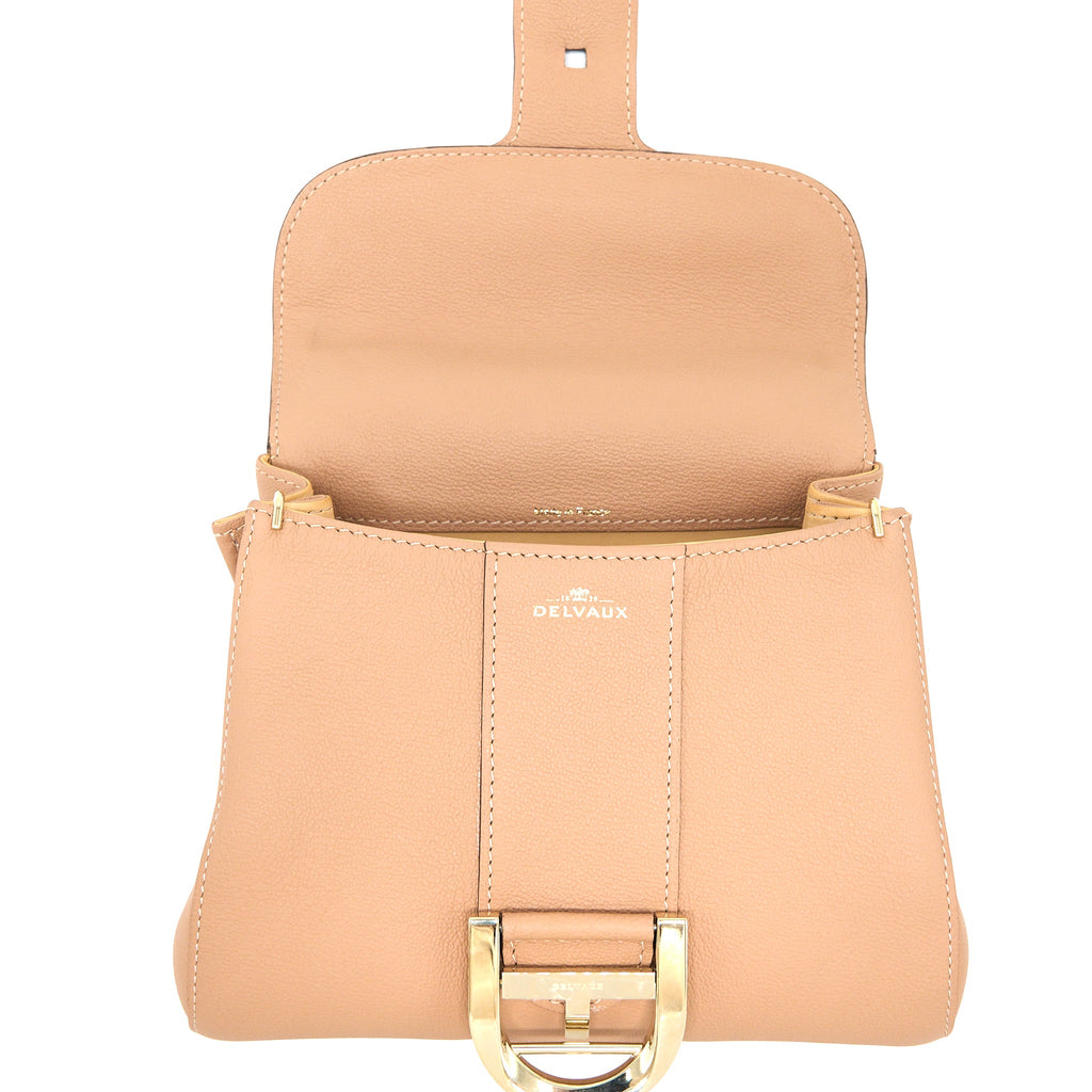 DELAUX MINI BRILLIANT CALFSKIN BEIGE LGHW