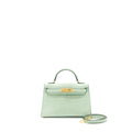 HERMES MINI KELLY 20CM ALLIGATOR MATT 6U VERT D’EAU GHW