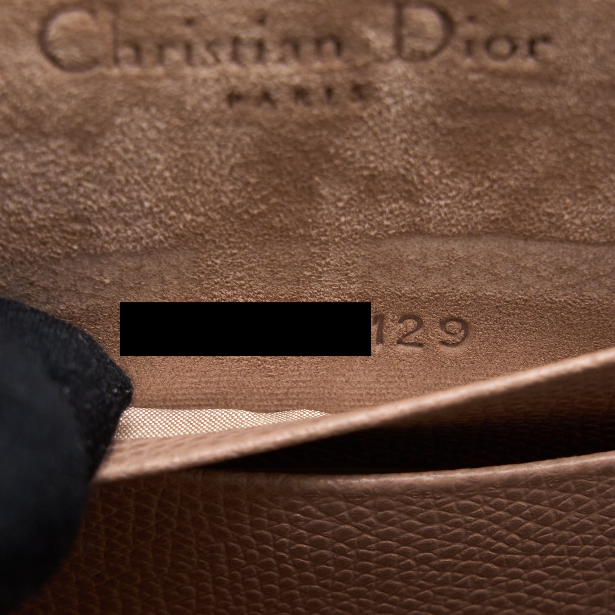 DIOR SADDLE BELT POUCH GRAINED CALFSKIN DARK BEIGE GHW