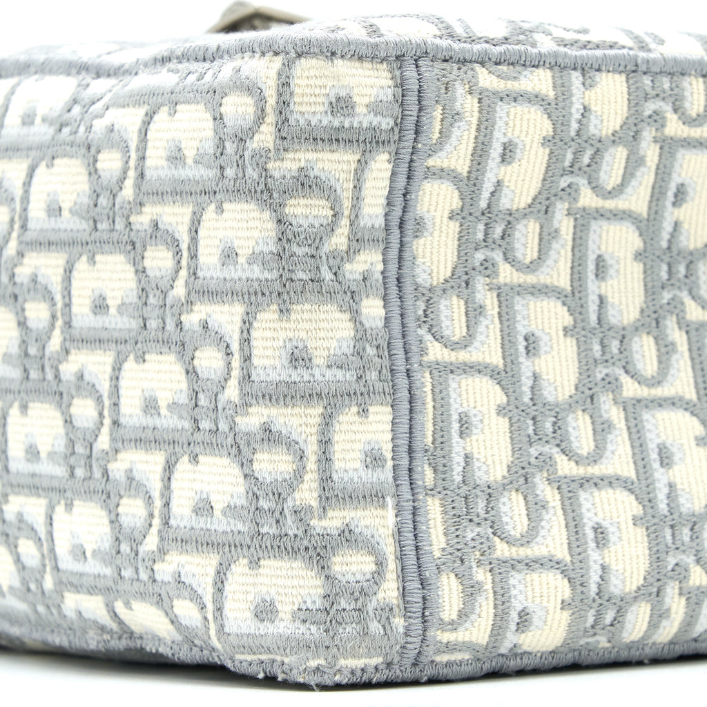 DIOR DIORCAMP MESSENGER BAG OBLIQUE EMBROIDERY LIGHT GREY SHW