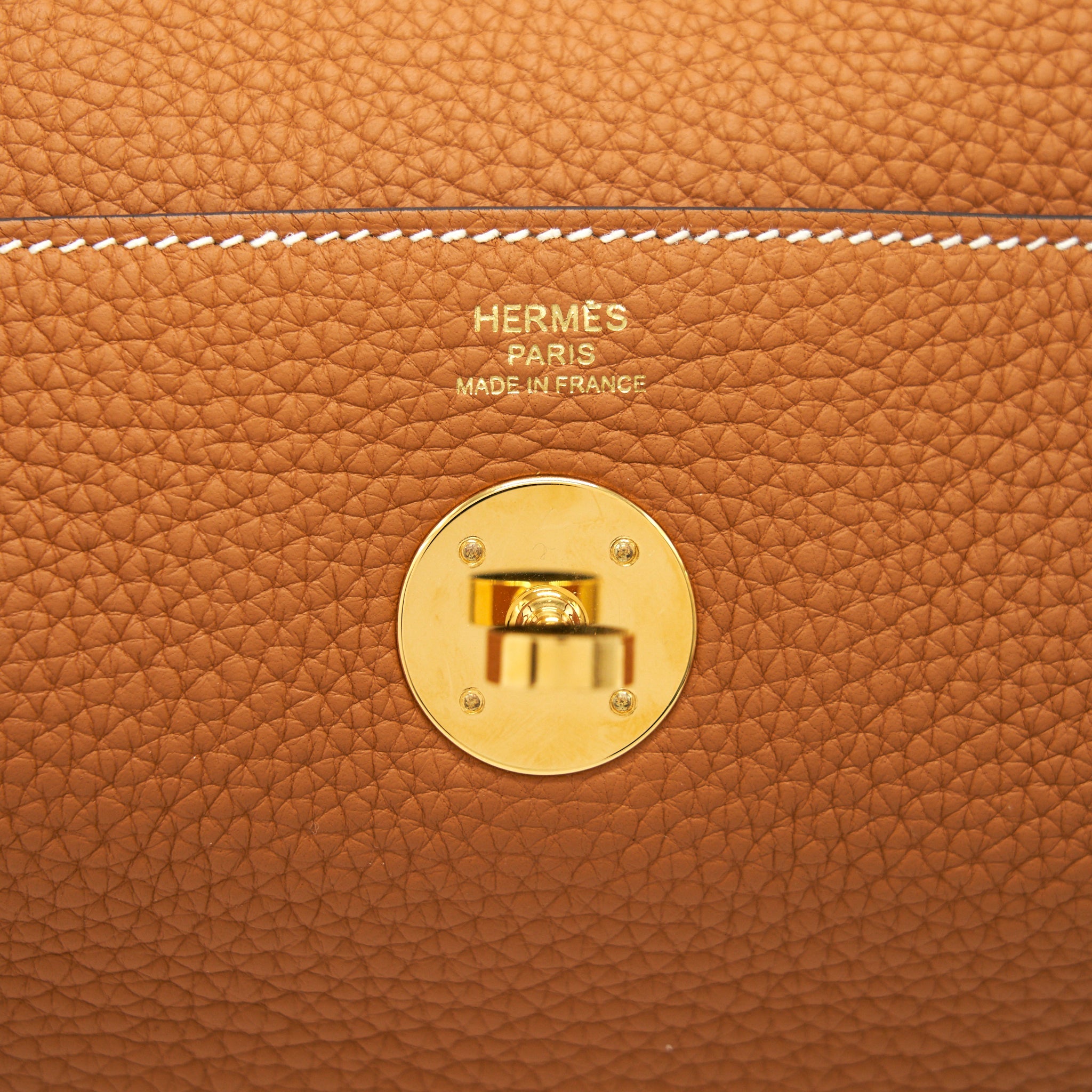 HERMES LINDY 26 TOFFEE CLEMENCE GHW