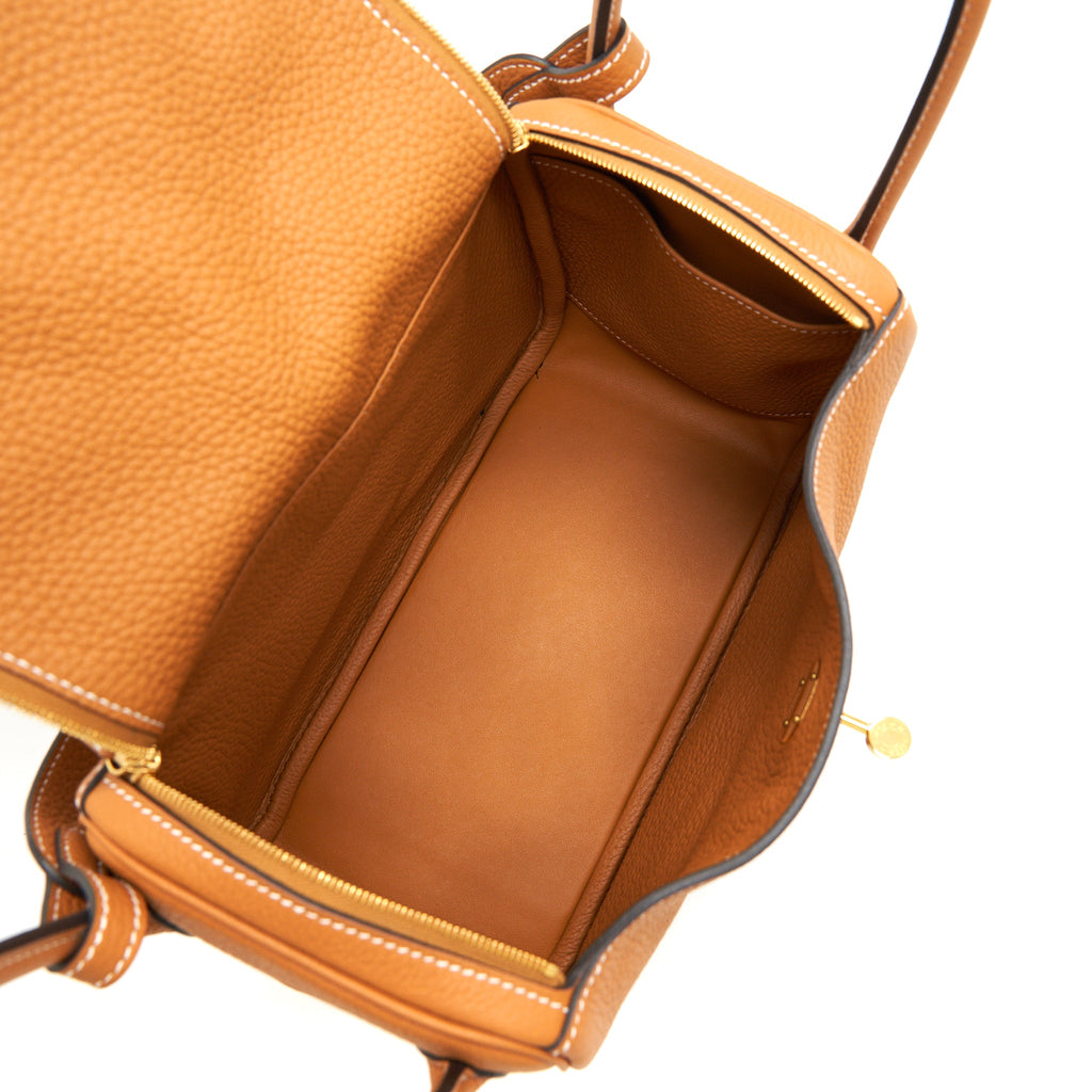 HERMES LINDY 26 TOFFEE CLEMENCE GHW