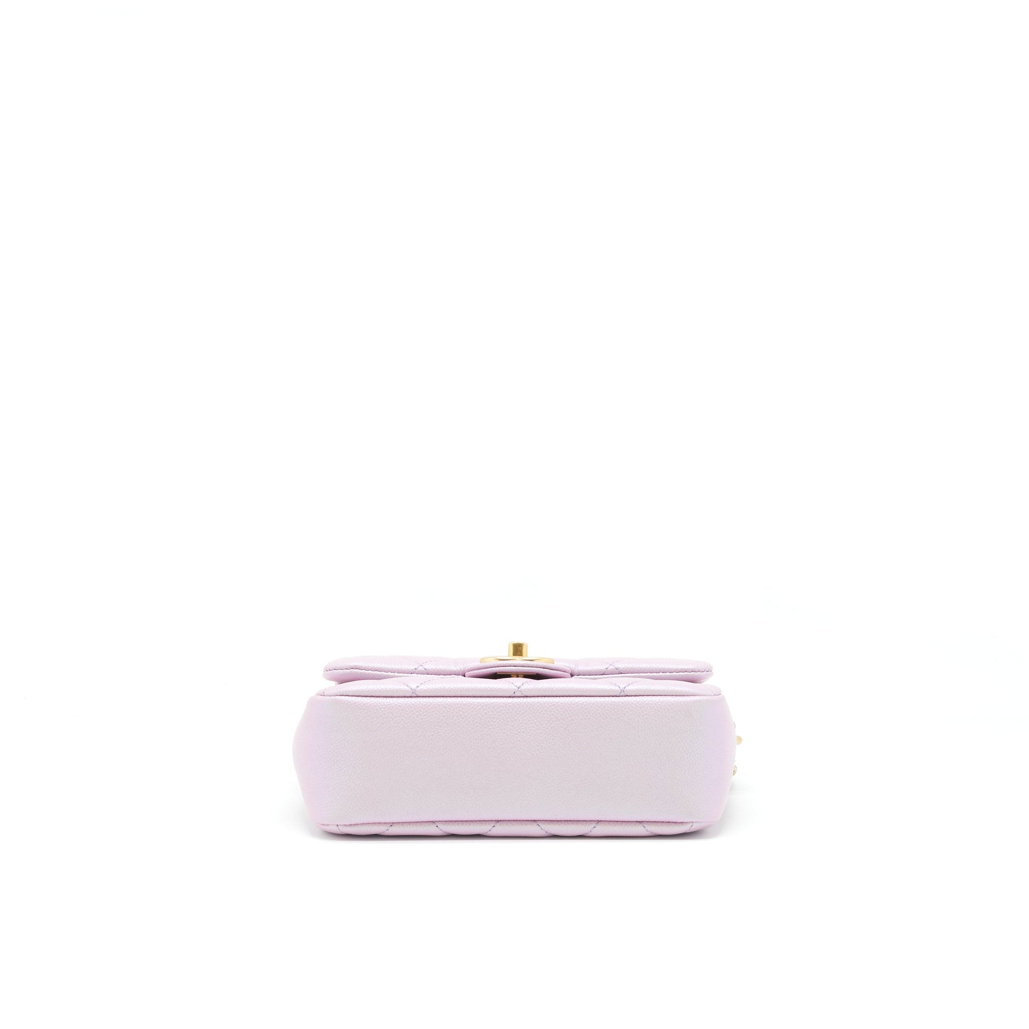 CHANEL 21K MY PERFECT MINI FLAP BAG CAVIAR PINK GHW (MICROCHIP)