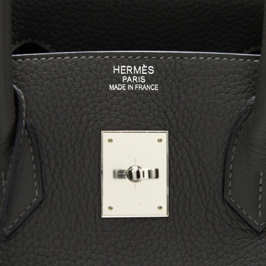 HERMES BIRKIN 35  DARK GREY SHW