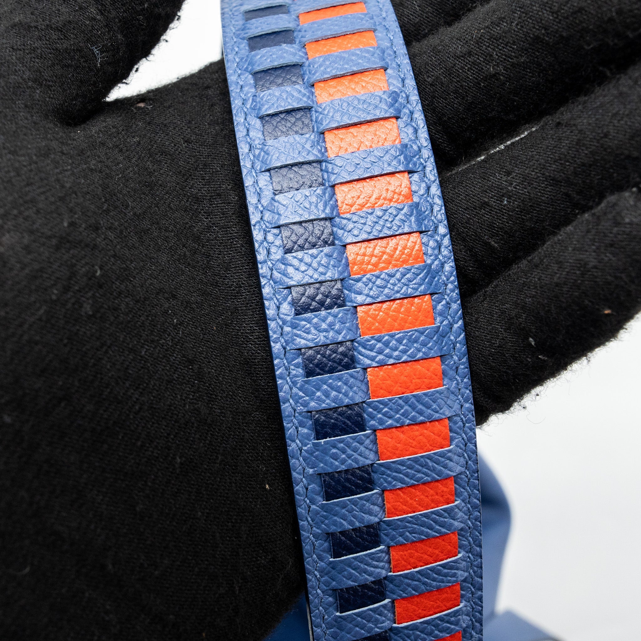 HERMES LINDY 30 SWIFT BLUE BRIGHTON MULTICOLOUR STRAP SHW