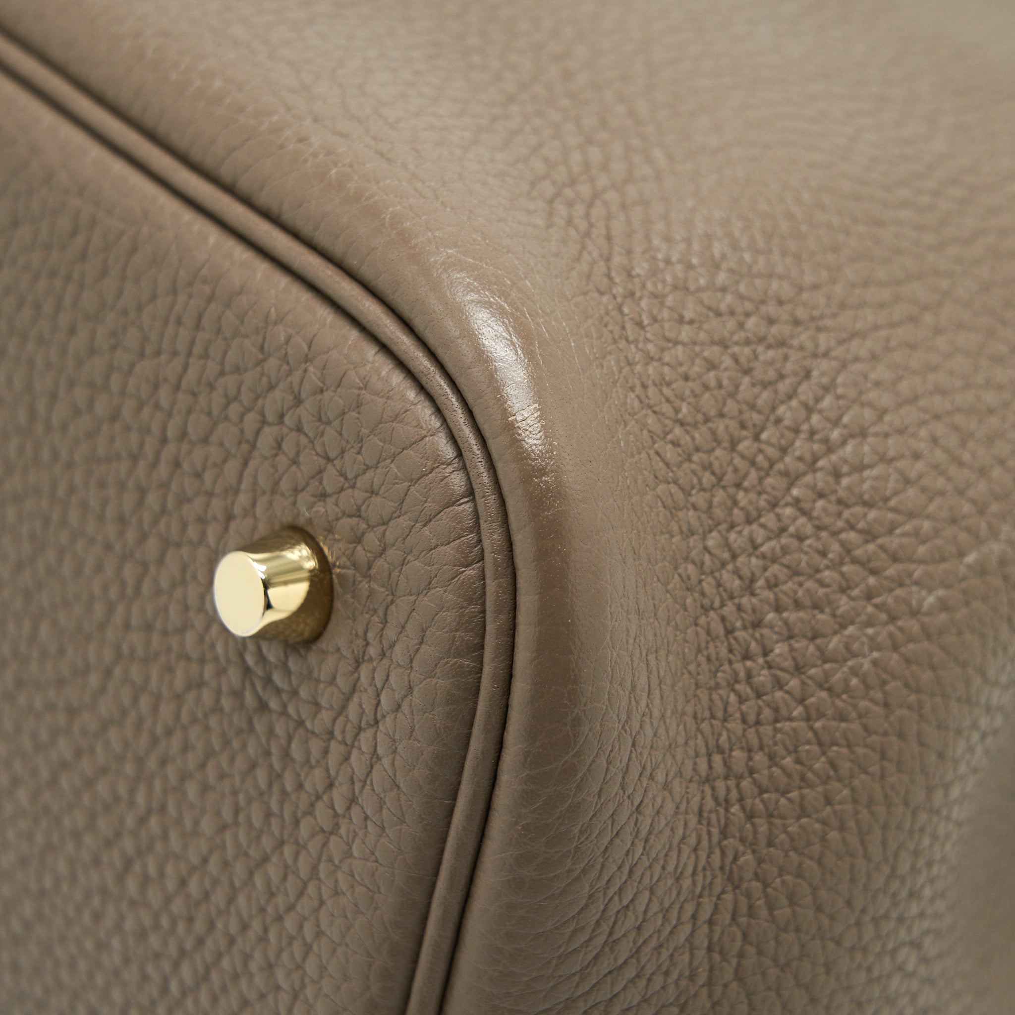 HERMES PICOTIN 22 LOCK BAG ETOUPE GHW
