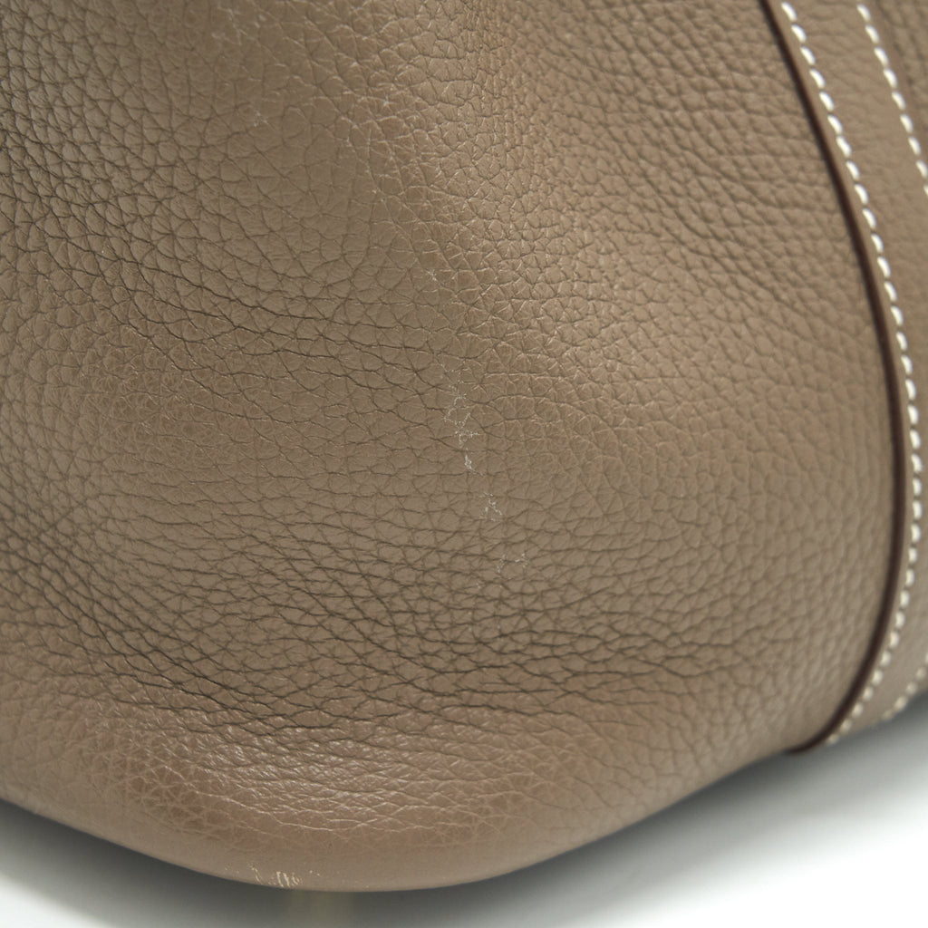 HERMES PICOTIN 22 LOCK BAG ETOUPE GHW