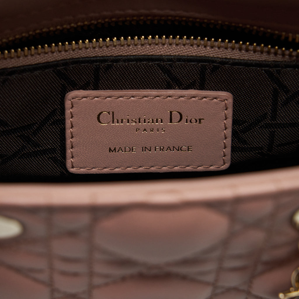 DIOR MINI LADY DIOR LAMBSKIN PINK GHW
