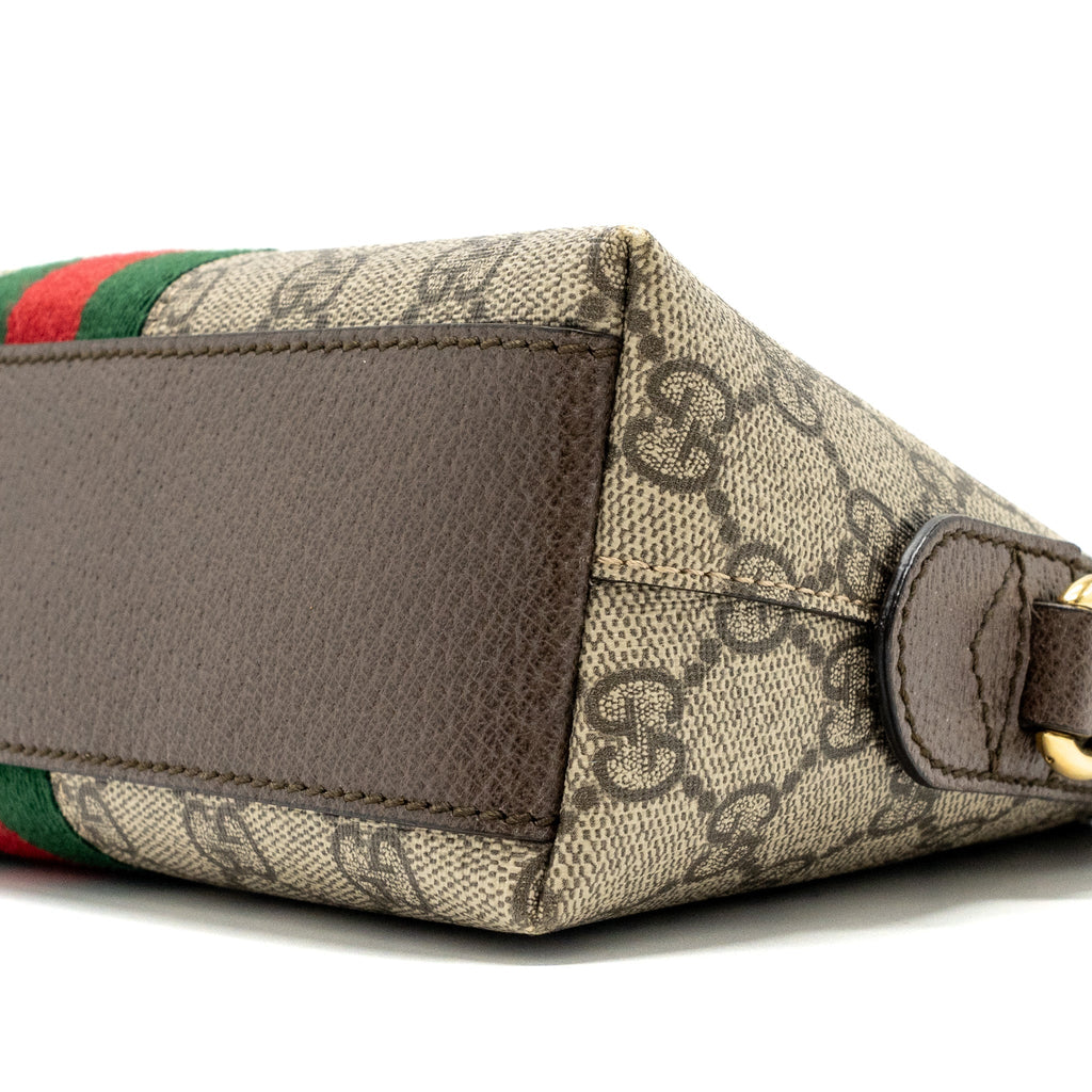 GUCCI OPHIDIA SHOULDER BAG GG SUPREME CANVAS GHW