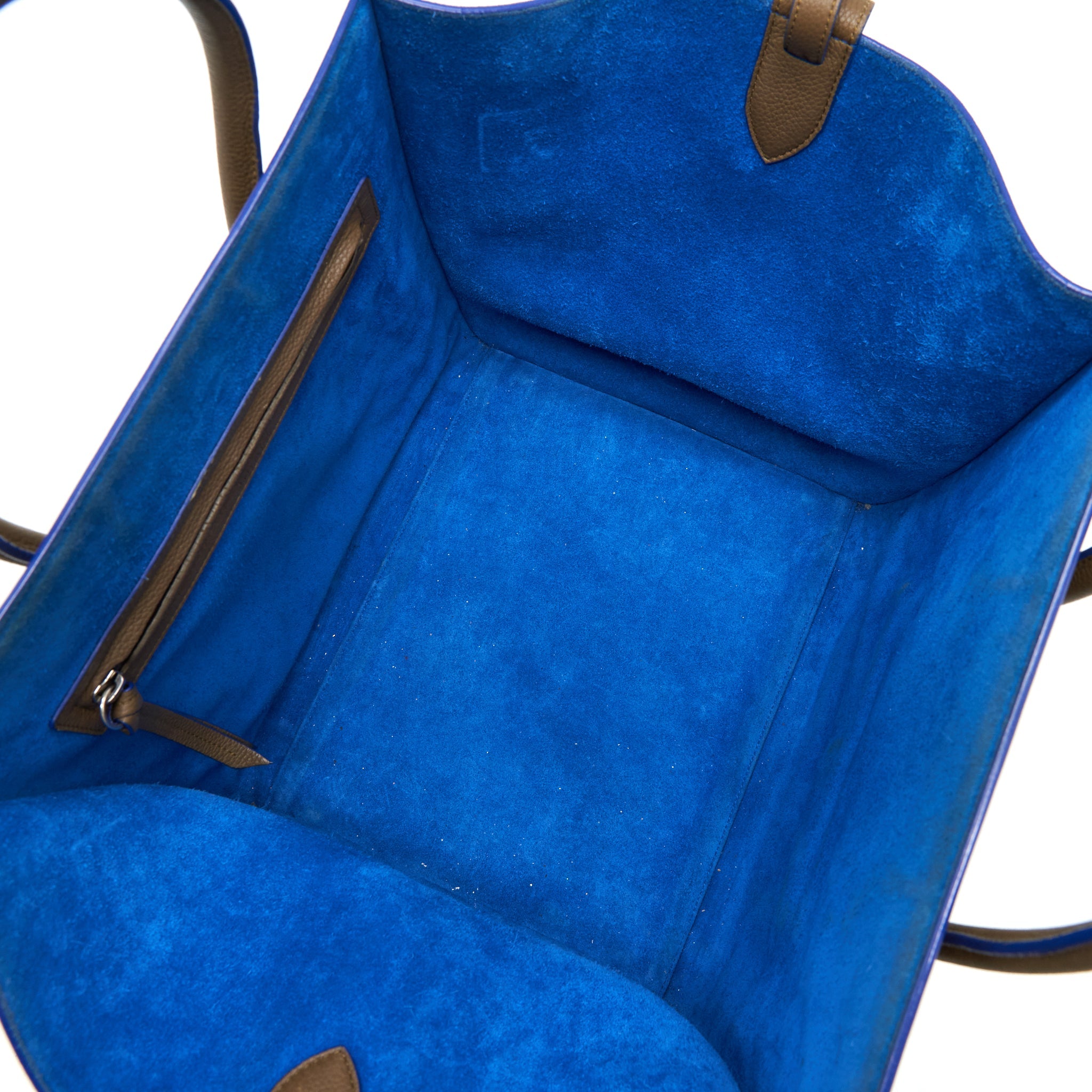 CELINE PHANTOM TOTE BAG DARK BROWN/BLUE SHW