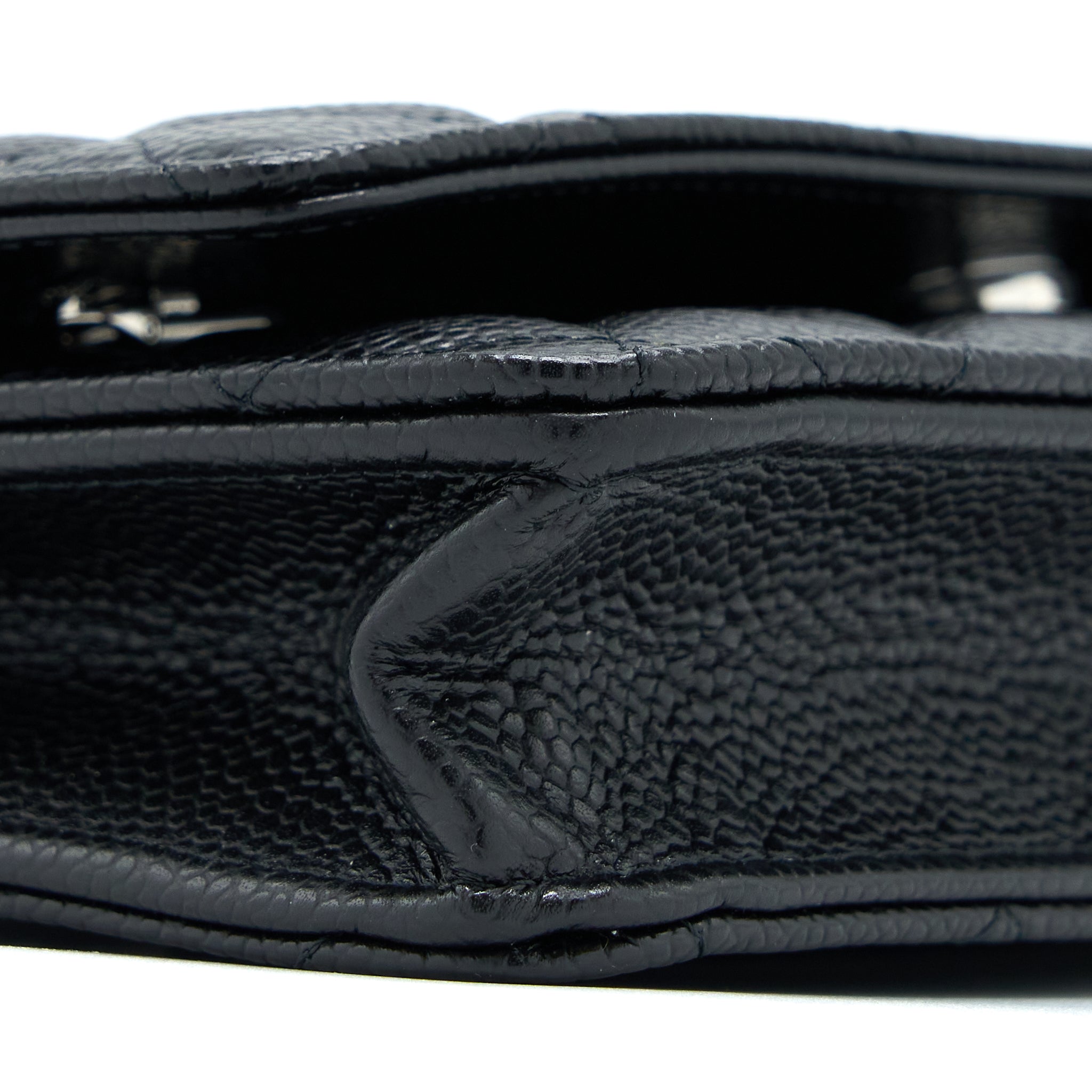 CHANEL CLASSIC WALLET ON CHAIN CAVIAR BLACK SHW(MICROCHIP)