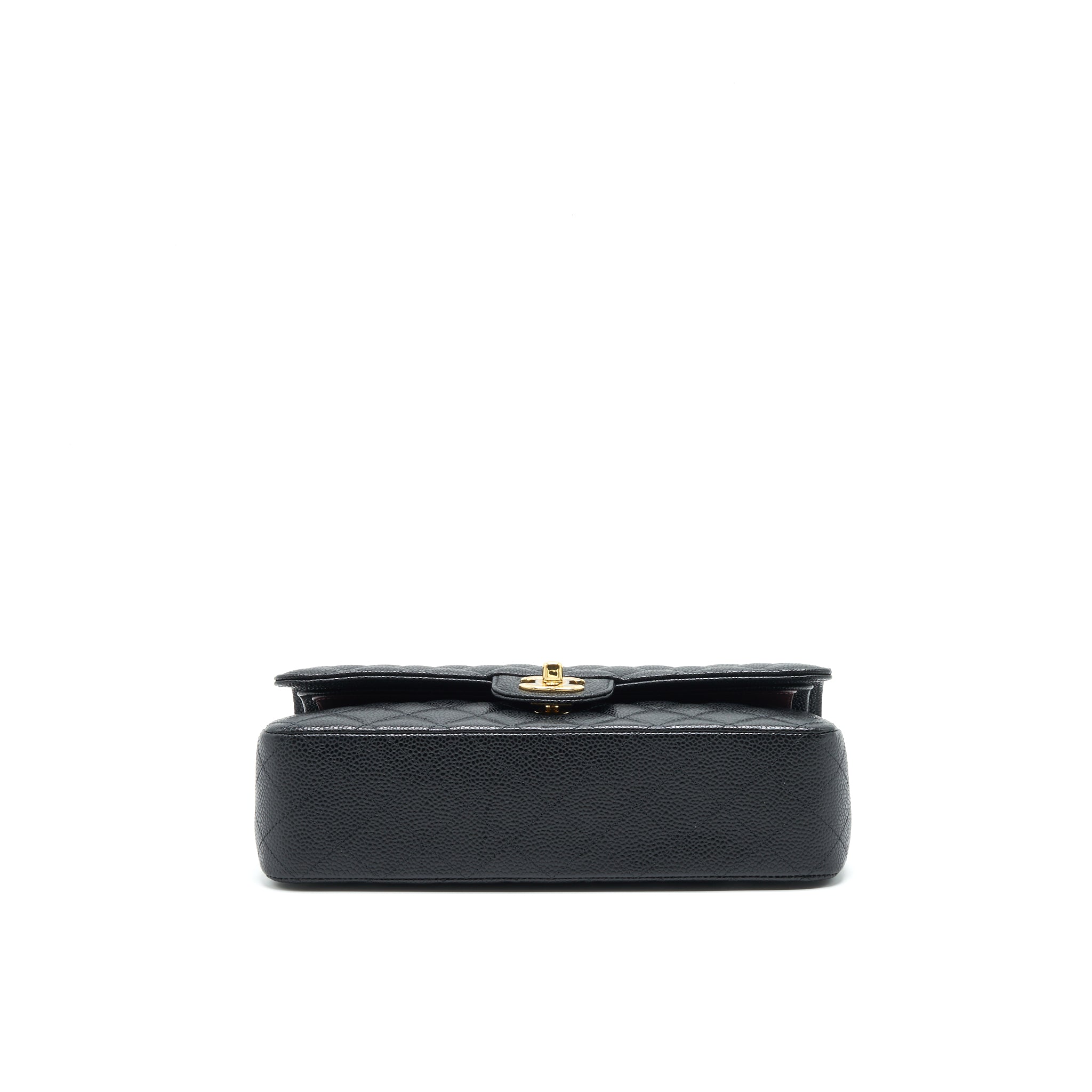 CHANEL MEDIUM CLASSIC DOUBLE FLAP 25CM CAVIAR BLACK GHW (MICROCHIP)