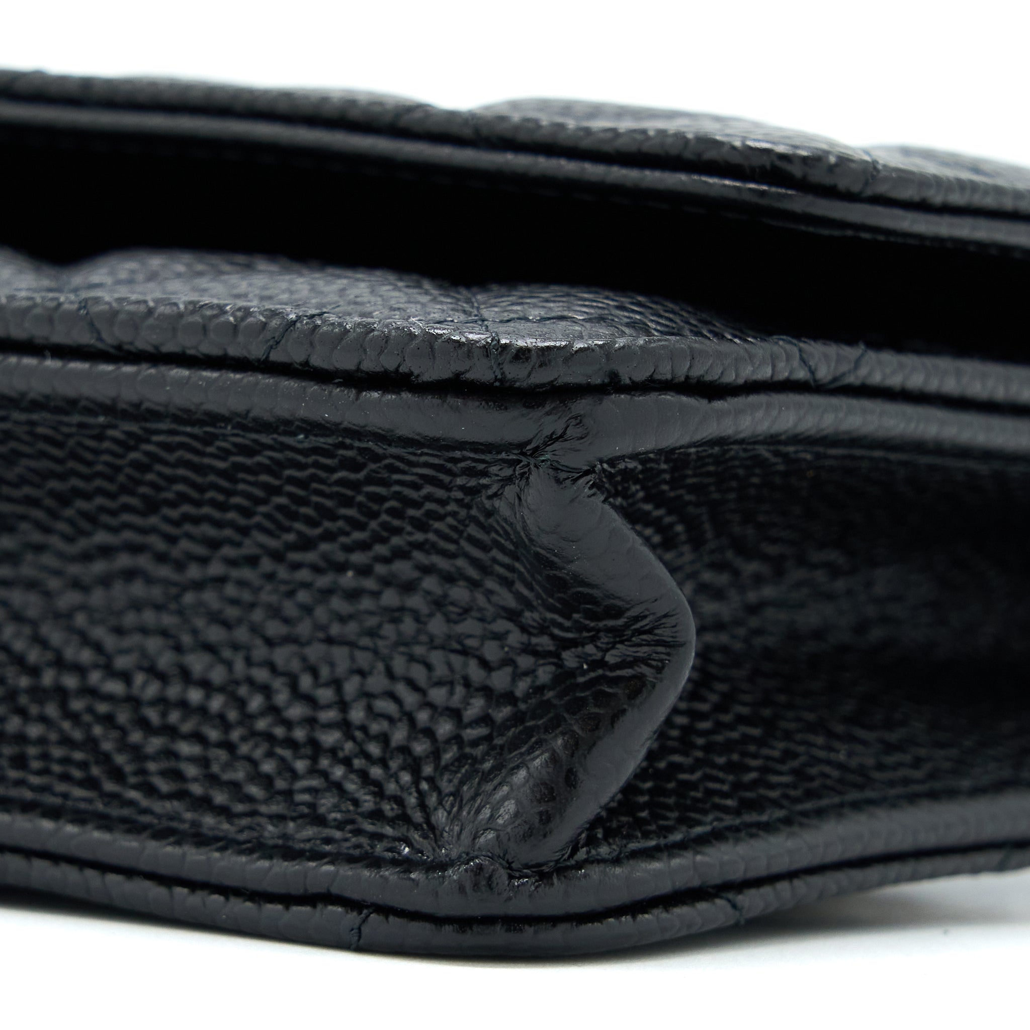 CHANEL CLASSIC WALLET ON CHAIN CAVIAR BLACK SHW(MICROCHIP)