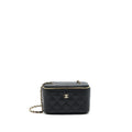 CHANEL CAVIAR LONG VANITY WITH CHAIN CAVIAR BLACK LGHW
