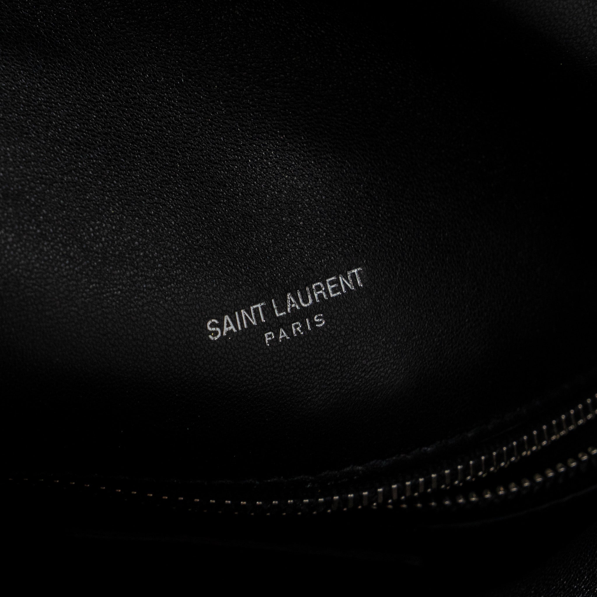 SAINT LAURENT SMALL PUFFER LAMBSKIN BLACK SHW