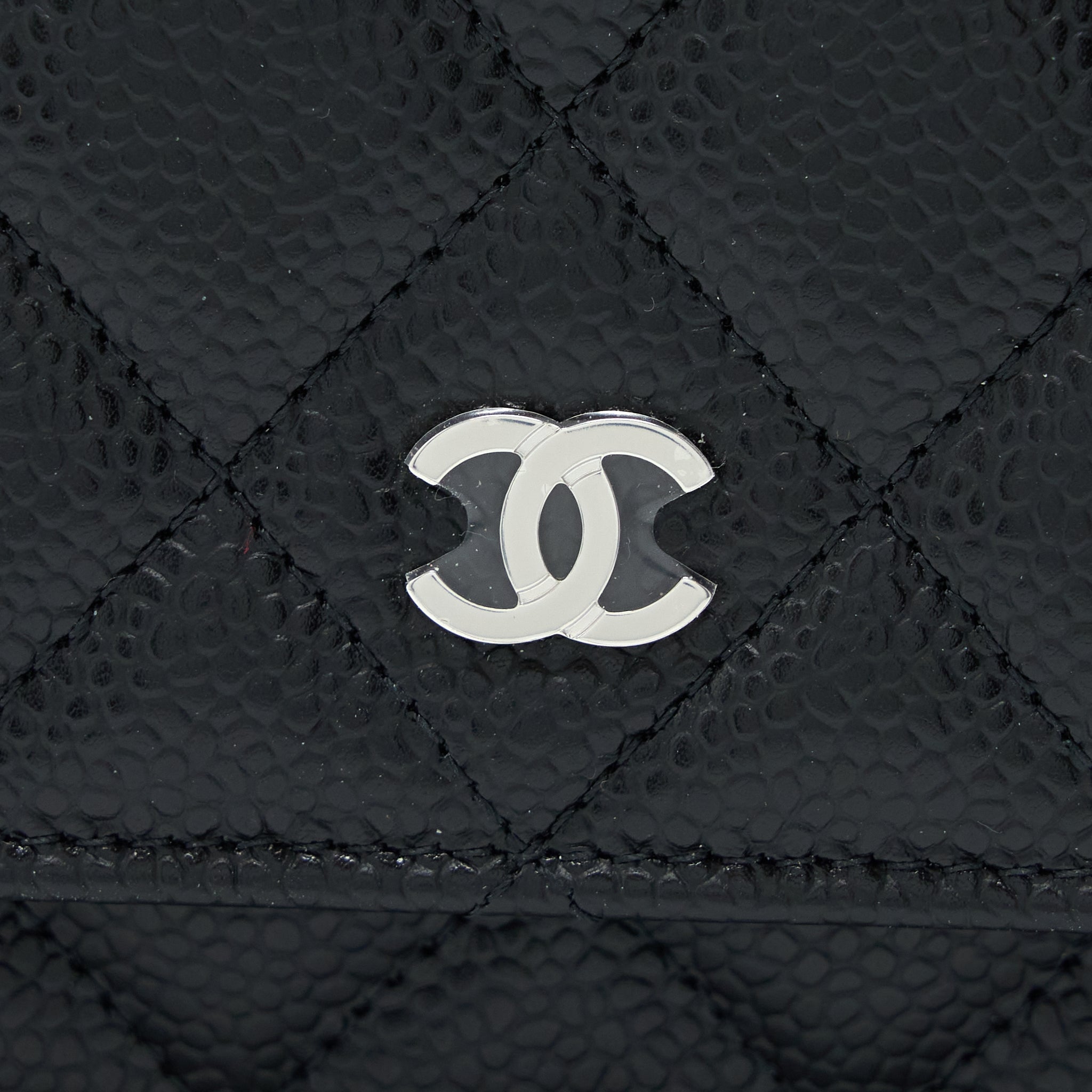 CHANEL CLASSIC WALLET ON CHAIN CAVIAR BLACK SHW(MICROCHIP)