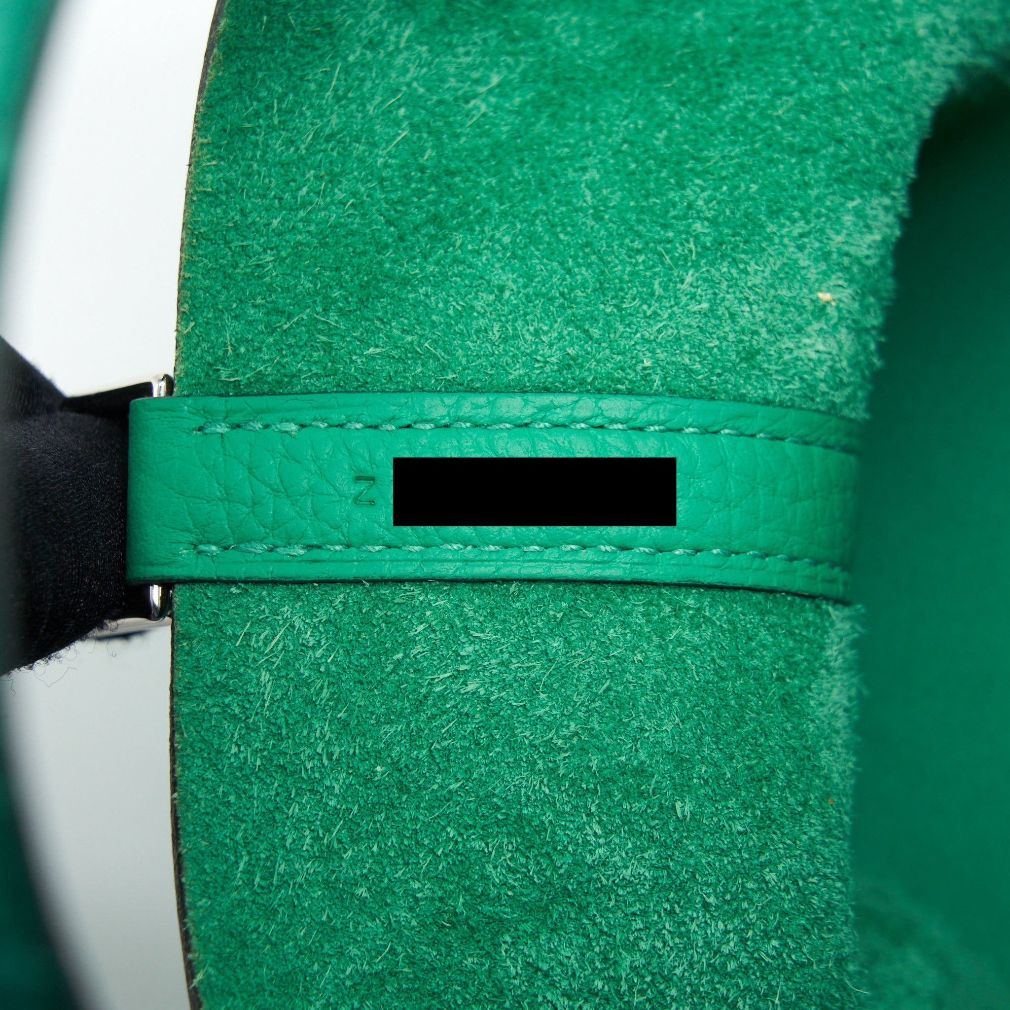 HERMES PICOTIN LOCK 18 TOUCH BAG CLEMENCE WITH ALLIGATOR HANDLE MENTHE/VERT JADE SHW