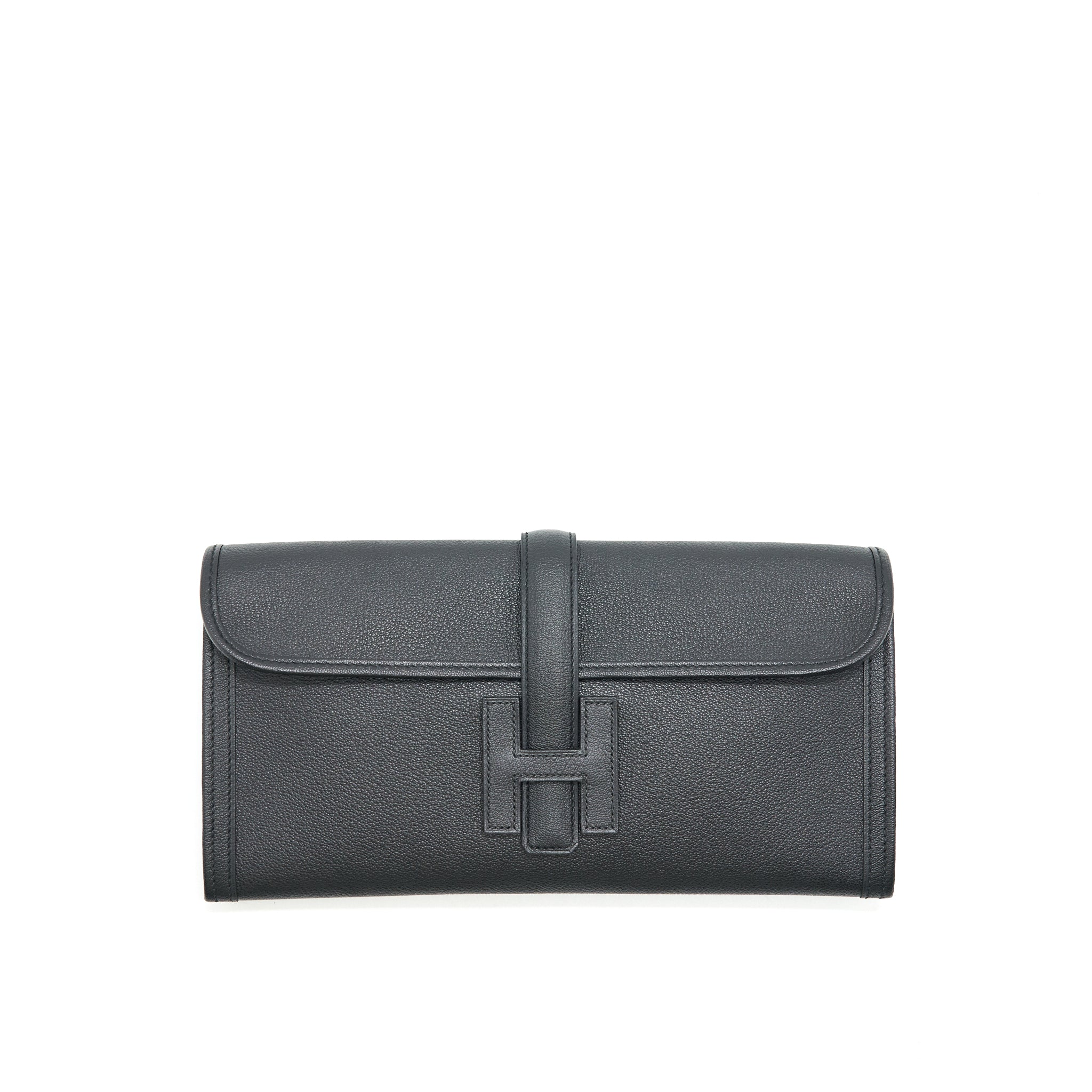 HERMES JIGE CLUTCH IN BLACK