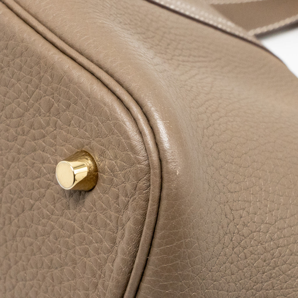 HERMES PICOTIN 22 LOCK BAG CLEMENCE ETOUPE GHW