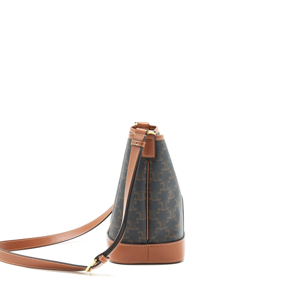 CELINE SMALL BUCKET GOLD TRIOMPHE
