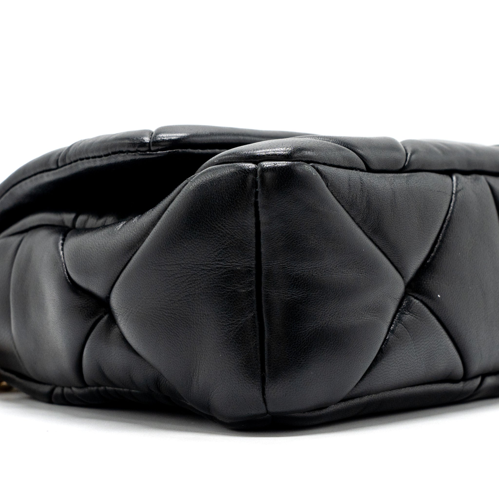 PRADA PATTINA IN PELLE NAPPA PATCH BLACK GHW