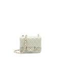 CHANEL 22C MINI SQUARE FLAP BAG LAMBSKIN LIGHT GREY LGHW
