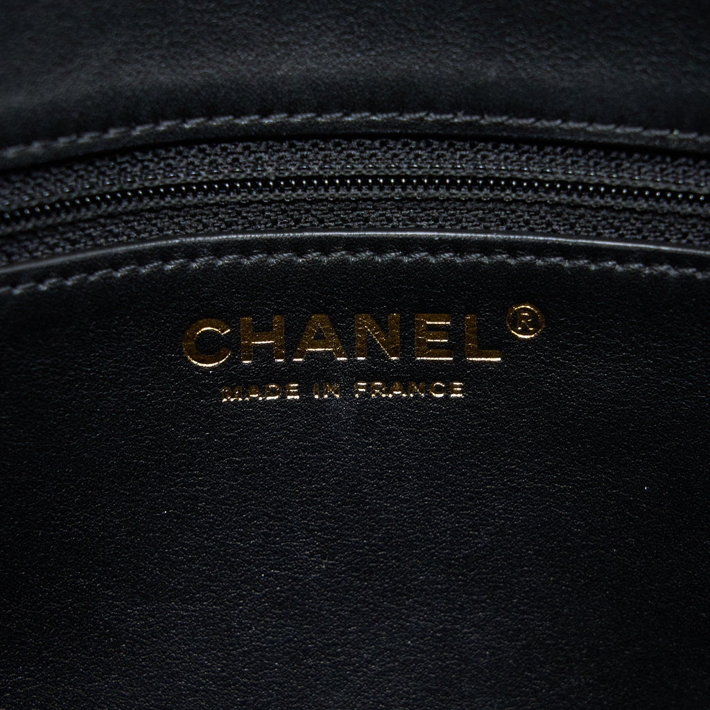CHANEL TOTE BAG LAMBSKIN BLACK LGHW