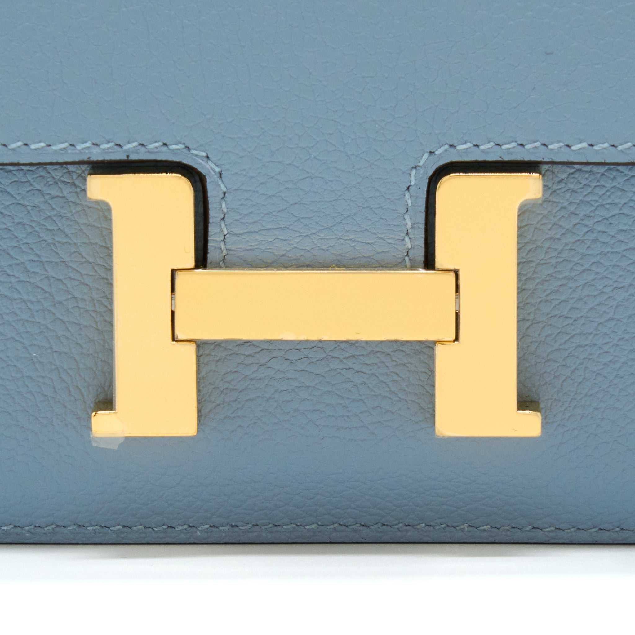 HERMES CONSTANCE SLIM EVERCOLOR J7 BLEU LIN GHW
