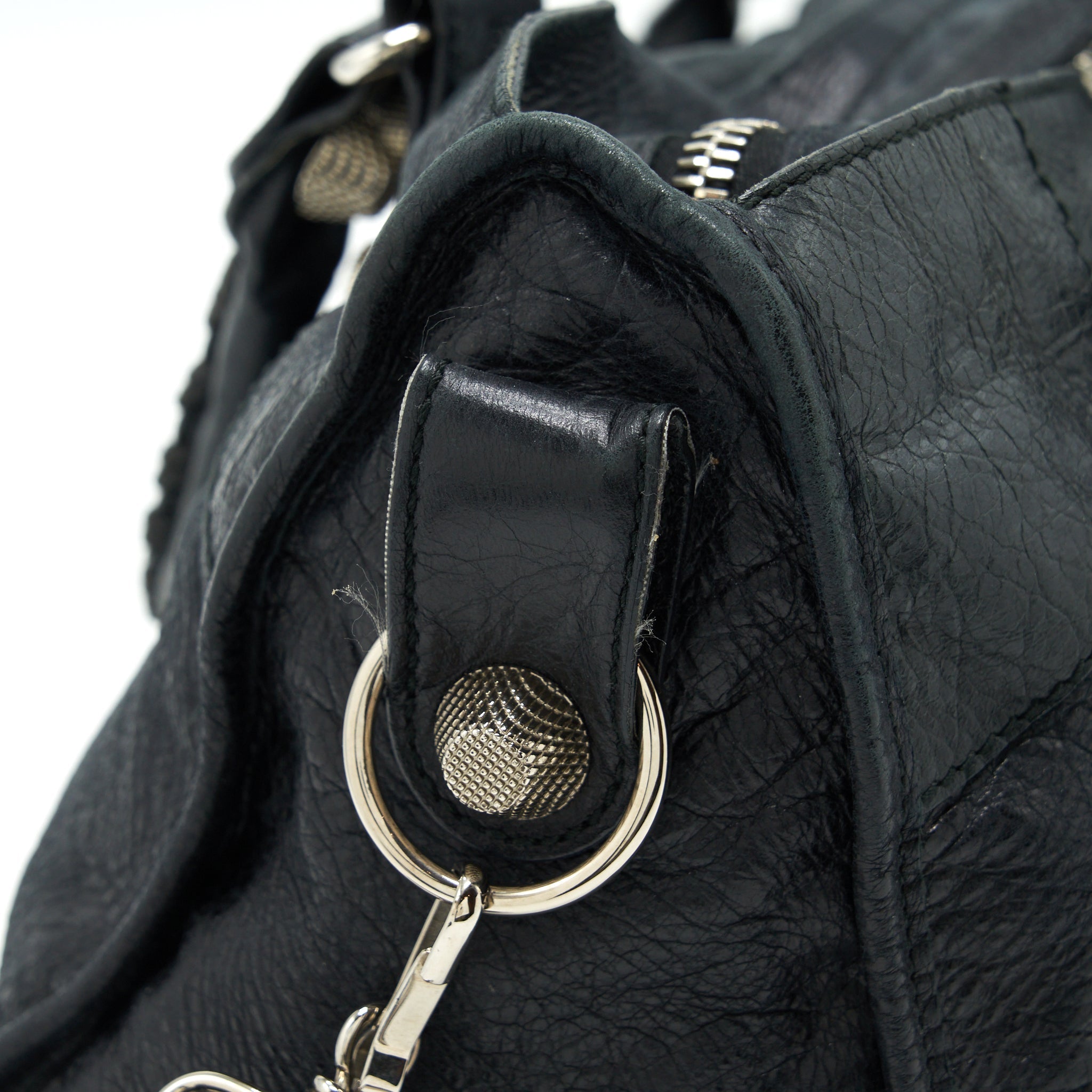 BALENCIAGA GIANT CITY BAG NAVY SHW