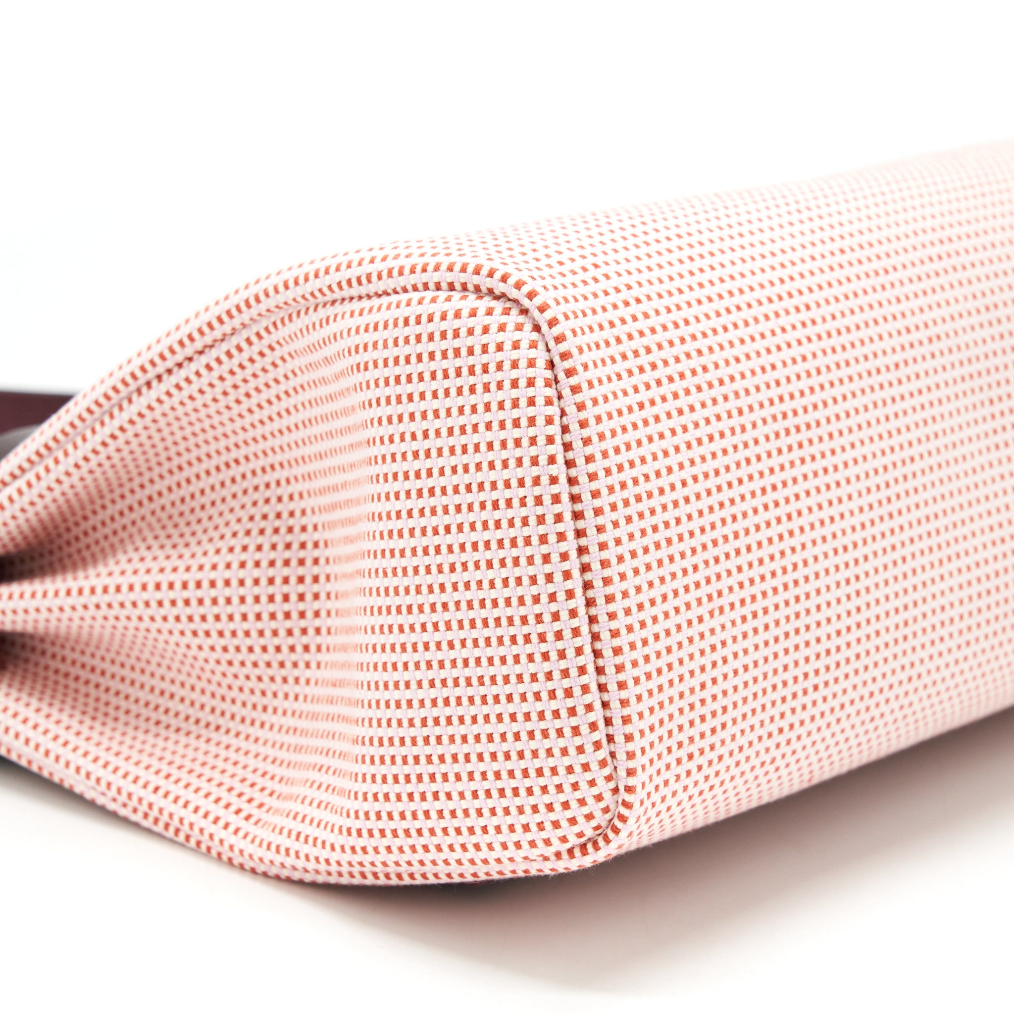 HERMES HERBAG ZIP 31 TOILE AND LEATHER ECRU-BRIQUE-MAUVE PINK/ ROUGE SELLIER SHW