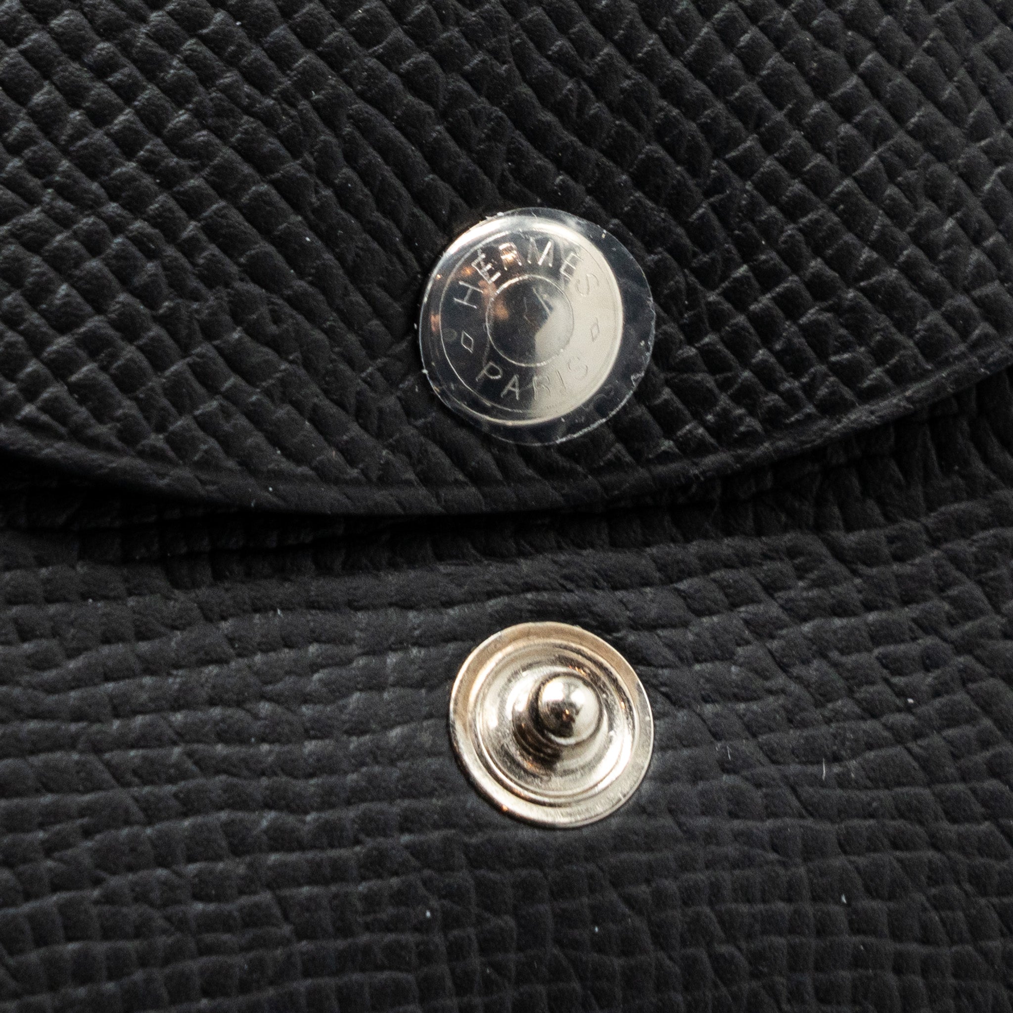 HERMES CALVI DUO COMPACT CARD HOLDER EPSOM BLACK SHW