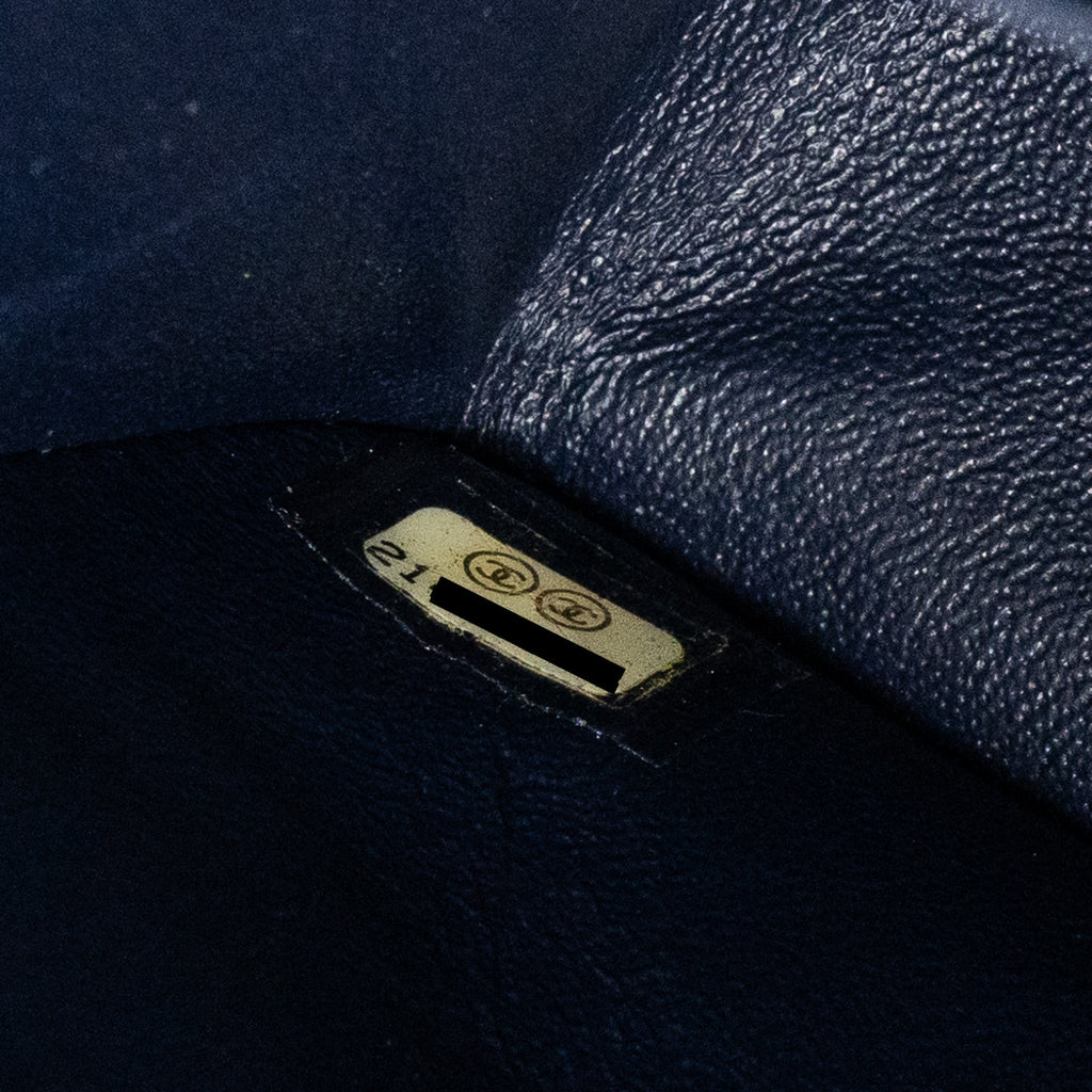 CHANEL JUMBO CLASSIC DOUBLE FLAP LAMBSKIN NAVY GHW