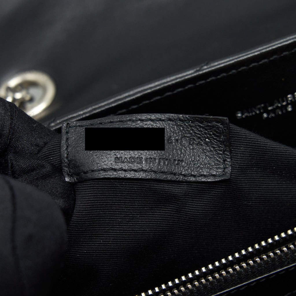 SAINT LAURENT / YSL LOULOU MEDIUM BAG CALFSKIN BLACK SHW