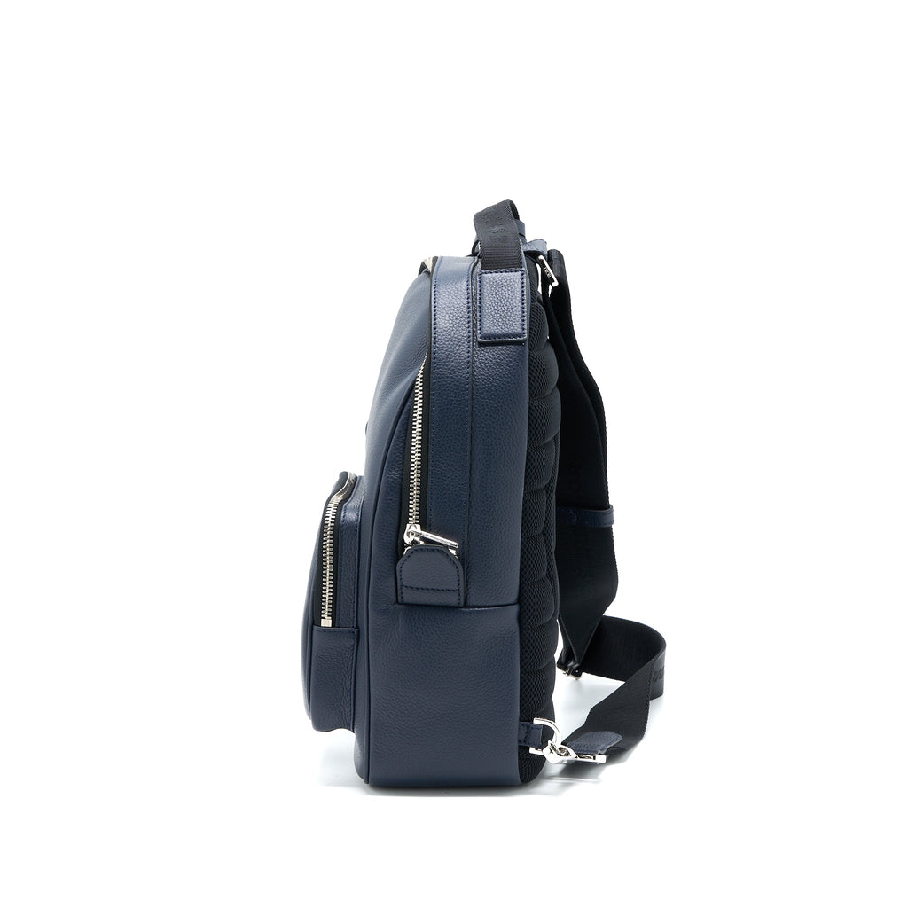 DIOR X STUSSY YEAR OF THE OX SLING BAG CALFSKIN NAVY MULTICOLOUR SHW