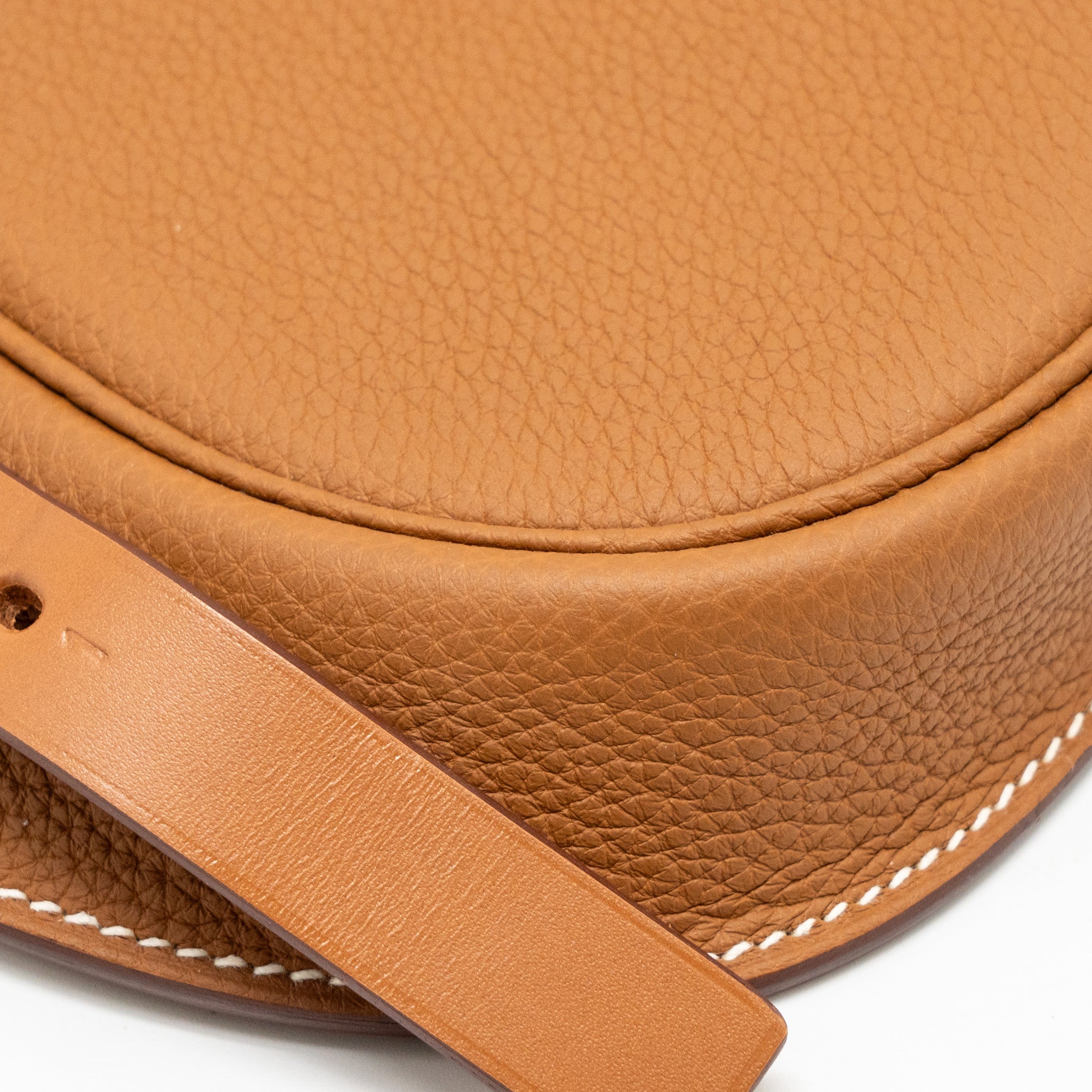 HERMES PERSPECTIVE CAVALIERE 21 BAG TOGO/VACHE HUNTER GOLD/FAUVE SHW