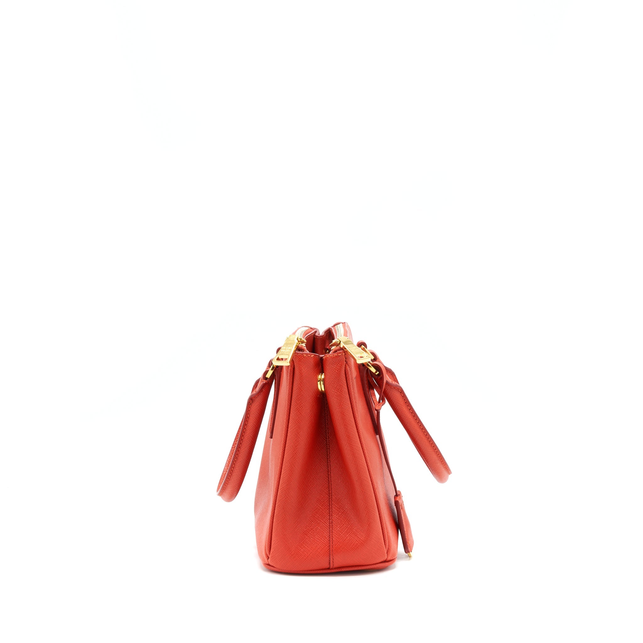 PRADA TOP HANDLE /CROSSBODY TOTE BAG SAFFIANO RED GHW