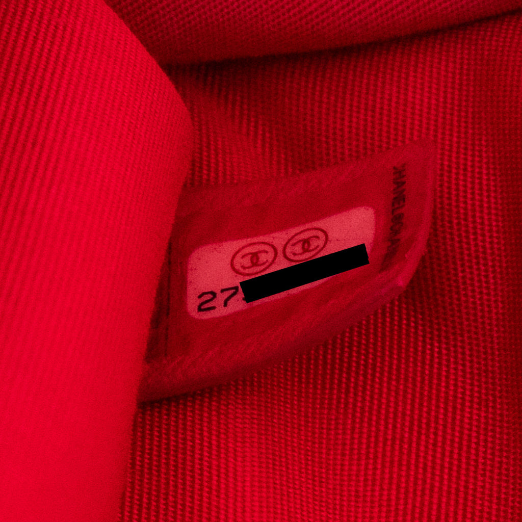 CHANEL 19S LOGO POUCH TWEED/PVC PINK GHW