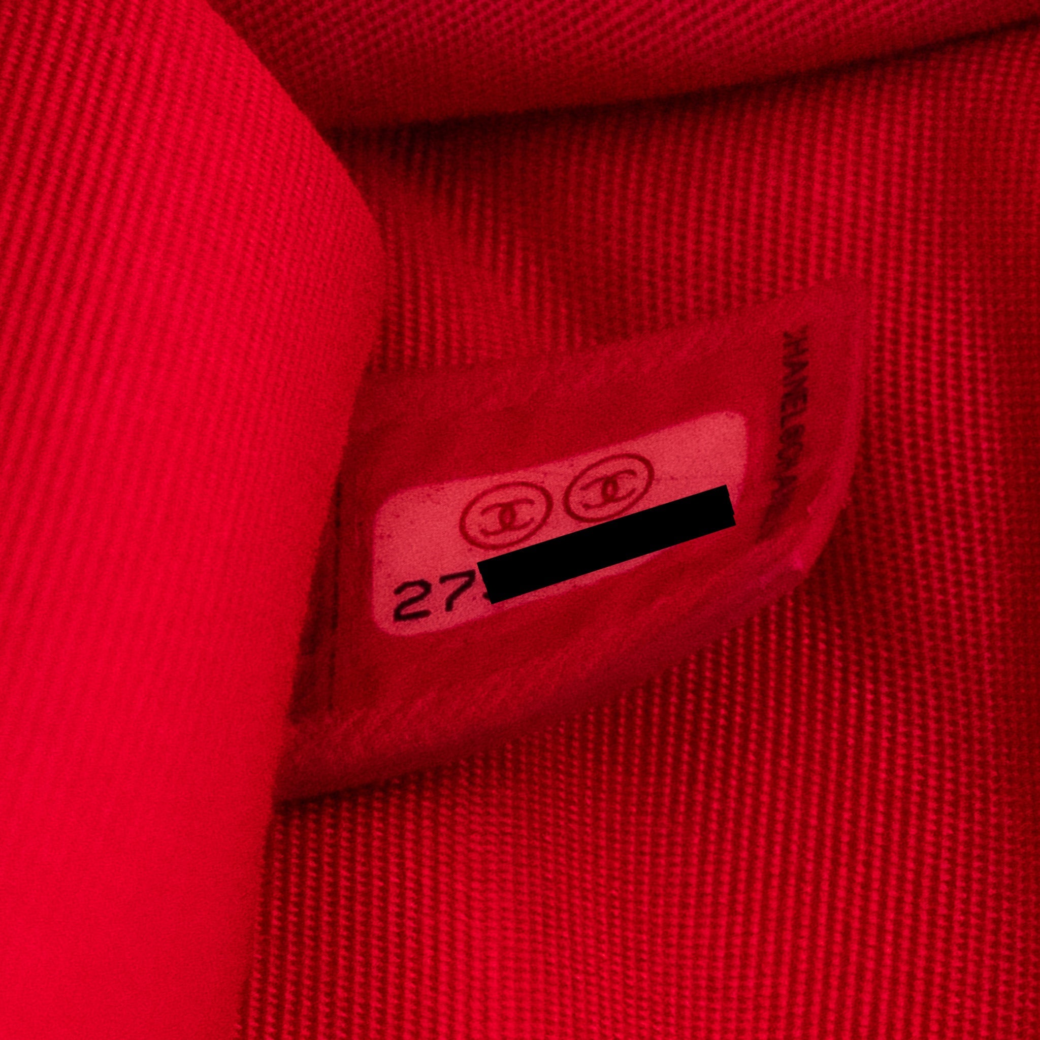 CHANEL 19S LOGO POUCH TWEED/PVC PINK GHW