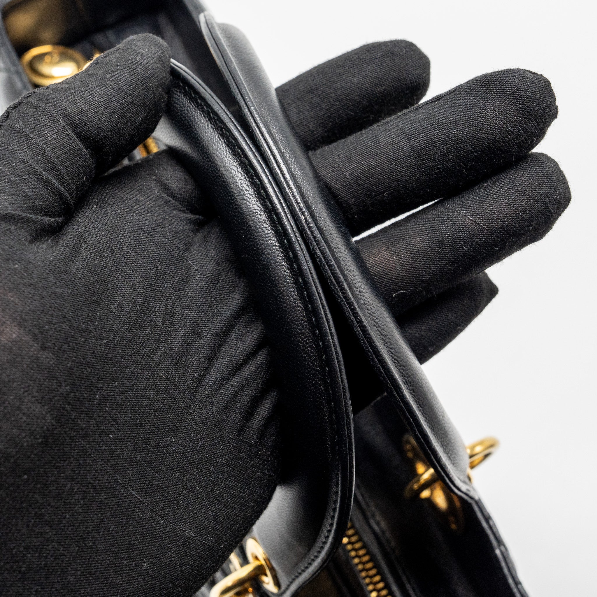 DIOR LARGE LADY DIOR LAMBSKIN BLACK GHW