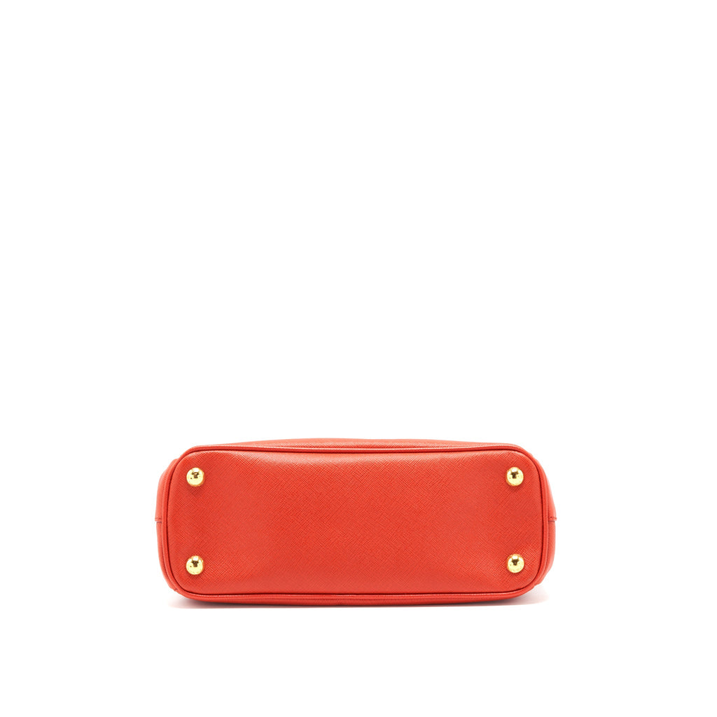 PRADA TOP HANDLE /CROSSBODY TOTE BAG SAFFIANO RED GHW