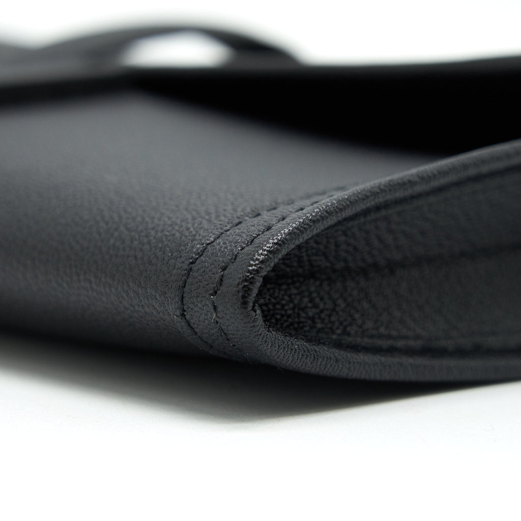HERMES JIGE CLUTCH IN BLACK