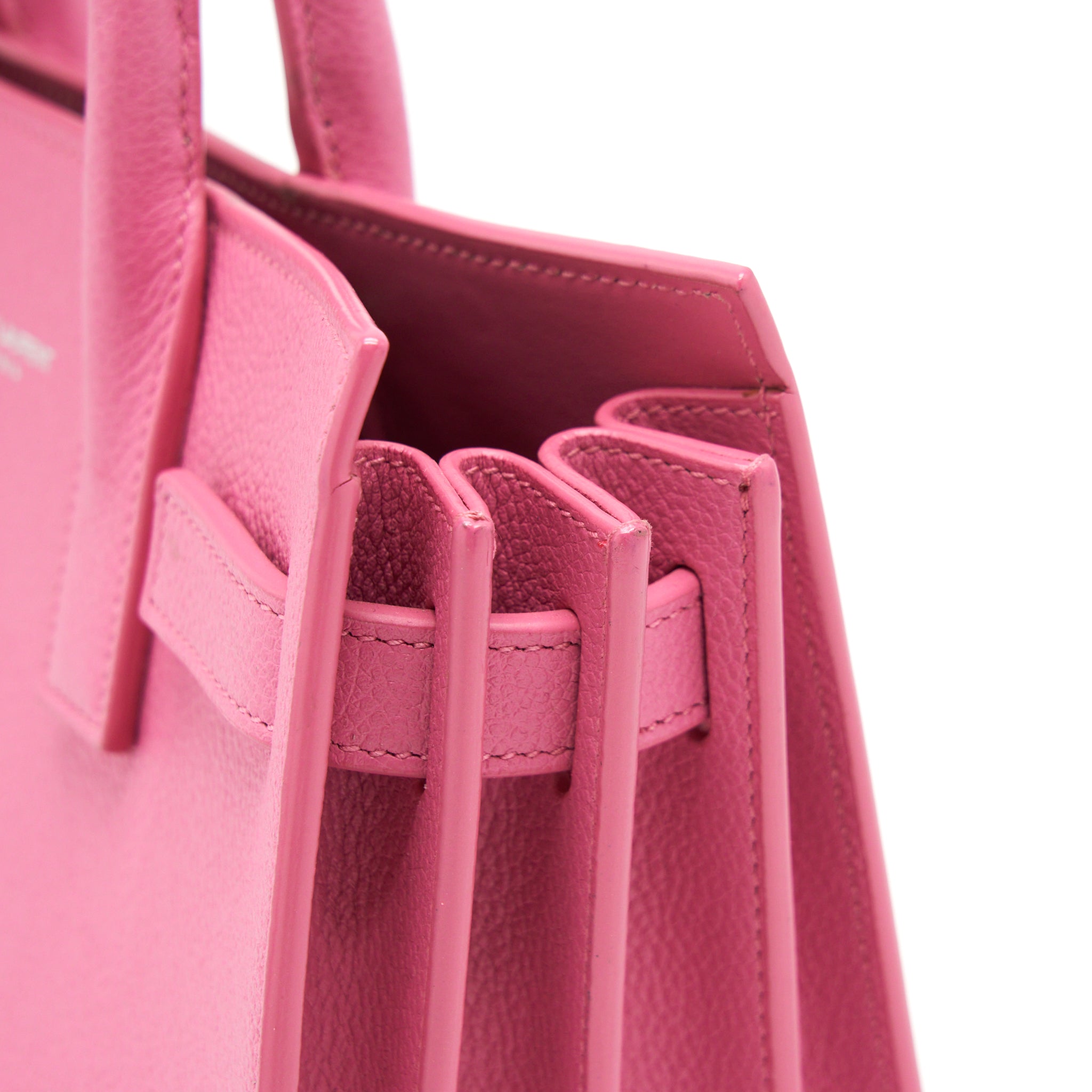 SAINT LAURENT (YSL) SAC DE JOUR CALFSKIN PINK SHW