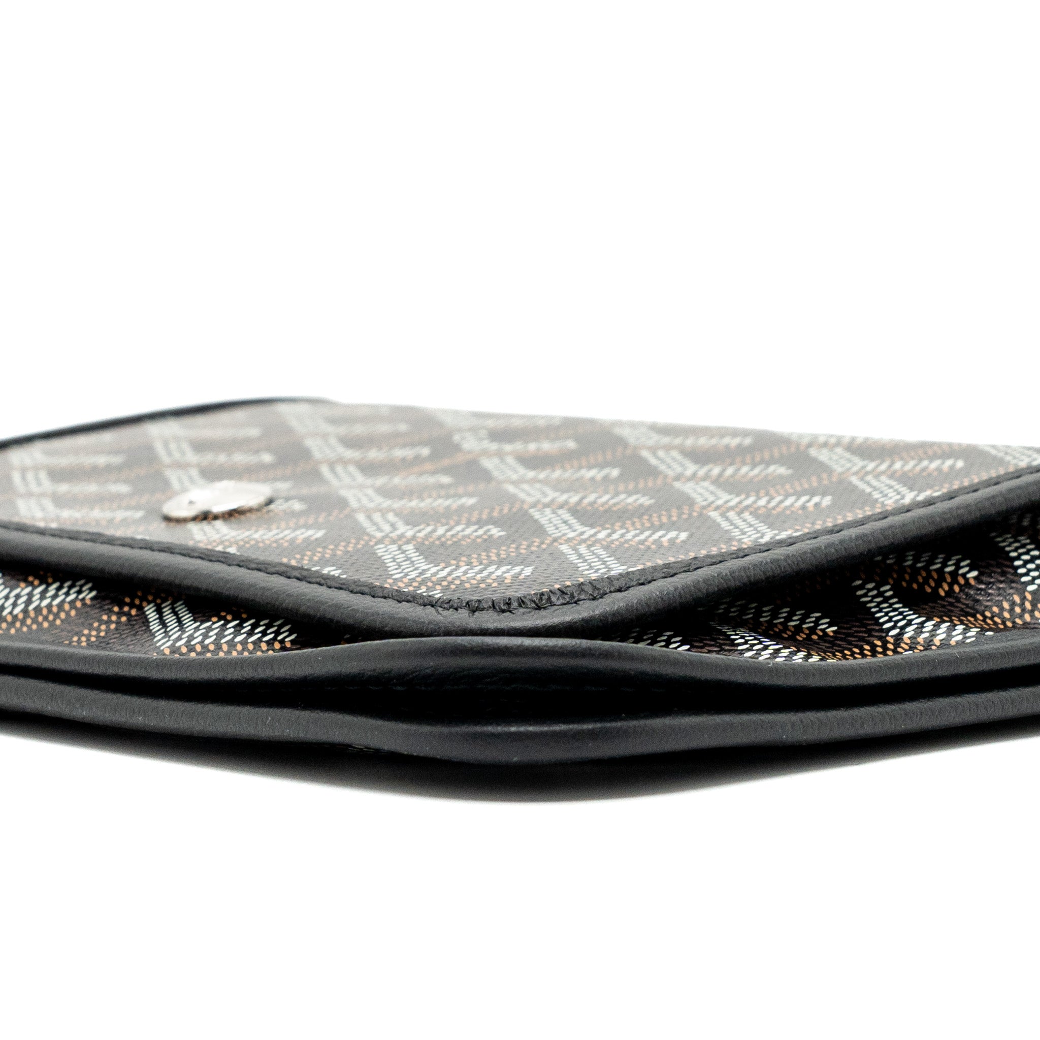 GOYARD PLUMET POCHETTE CANVAS/ LEATHER BLACK SHW