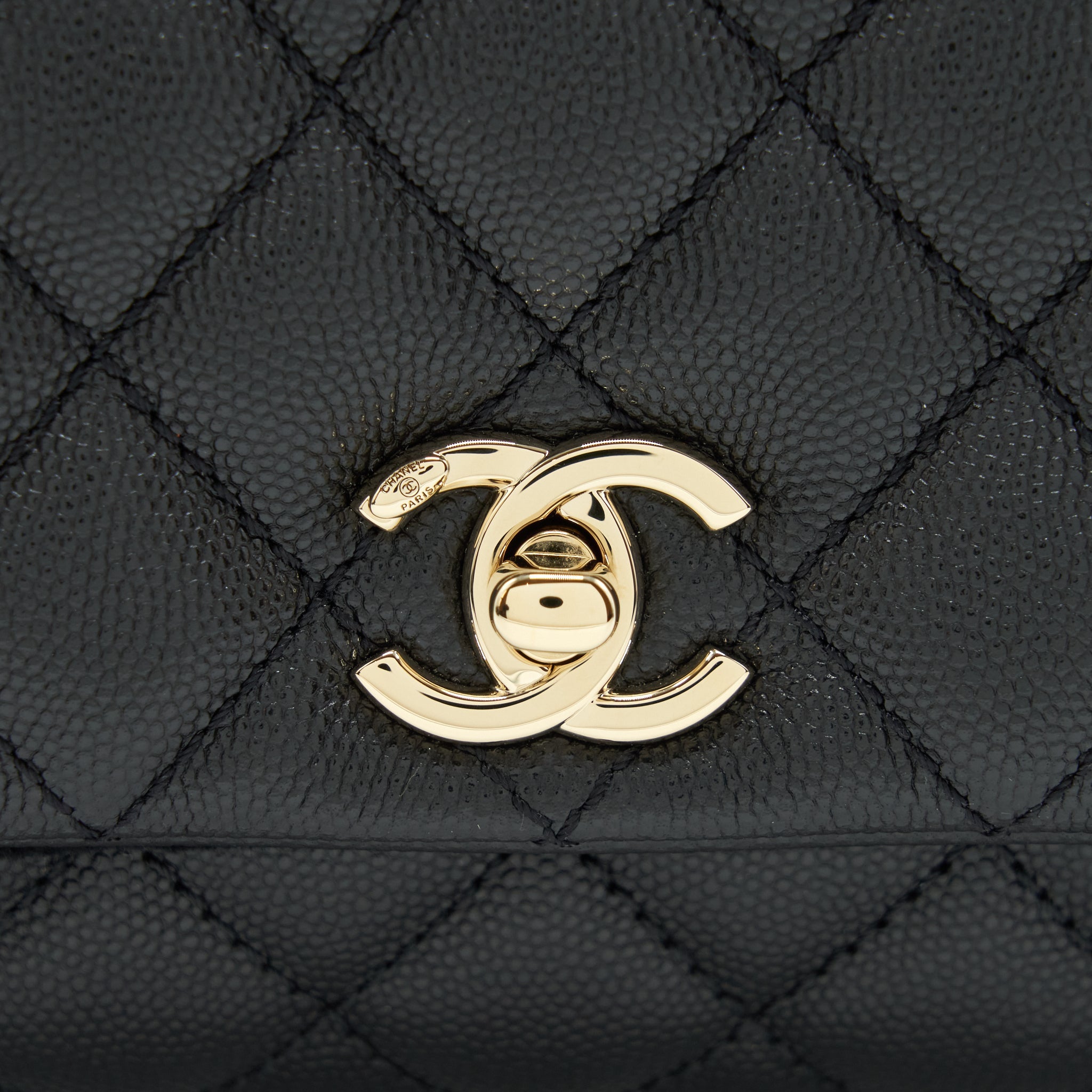 CHANEL MINI COCO HANDLE CAVIAR BLACK LGHW