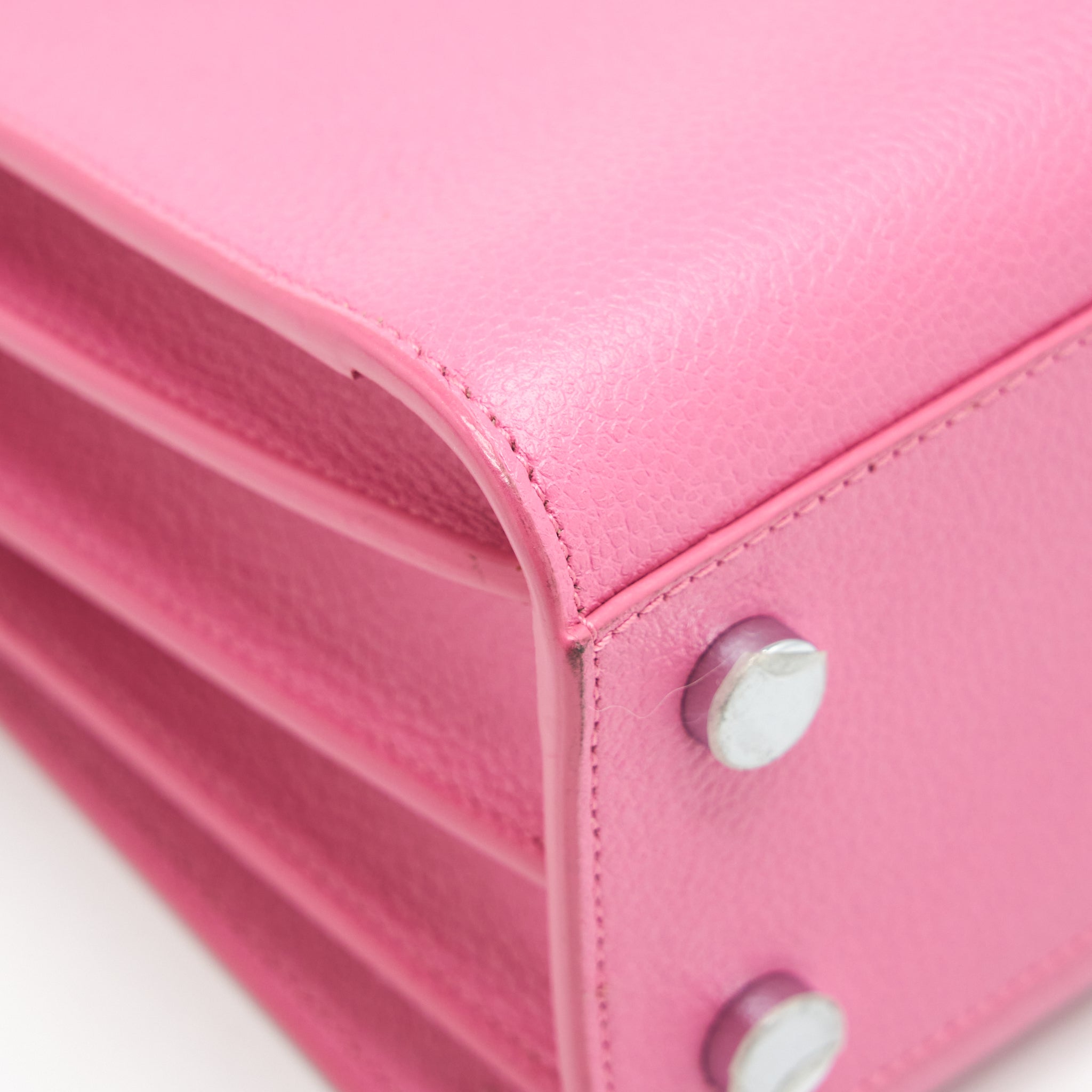SAINT LAURENT (YSL) SAC DE JOUR CALFSKIN PINK SHW