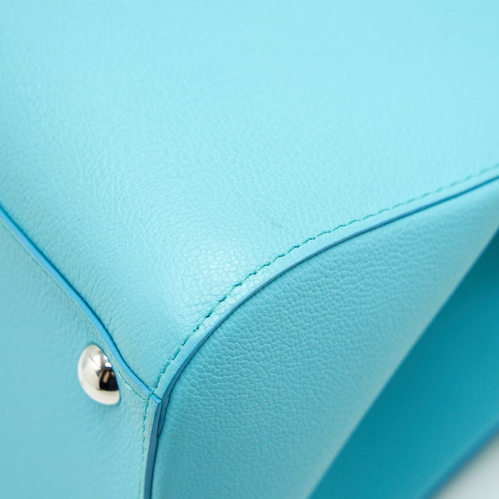 DELVAUX BRILLIANT MM IN TURQUOISE CALFSKIN SHW
