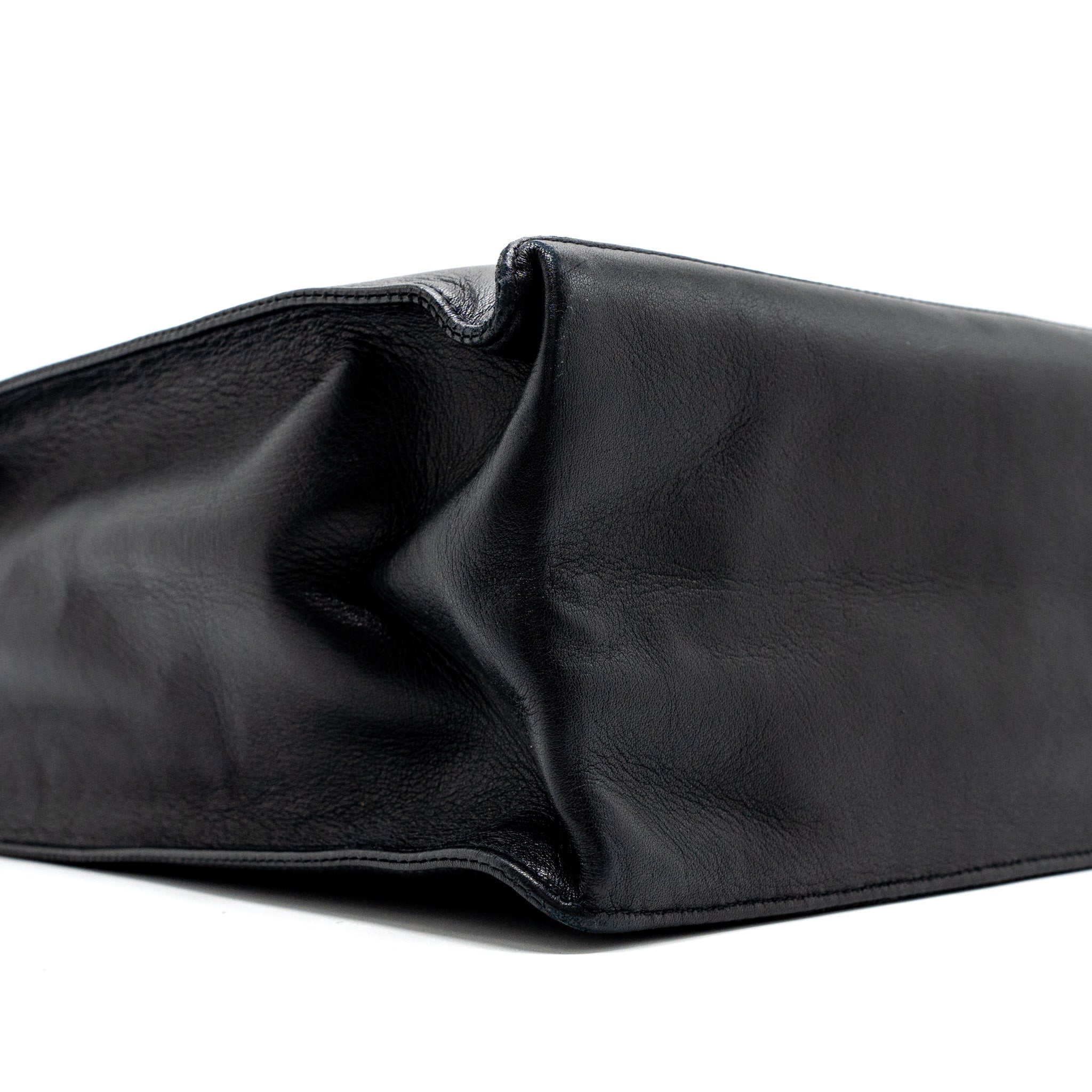 CHANEL VINTAGE TOTE BAG CALFSKIN BLACK GHW